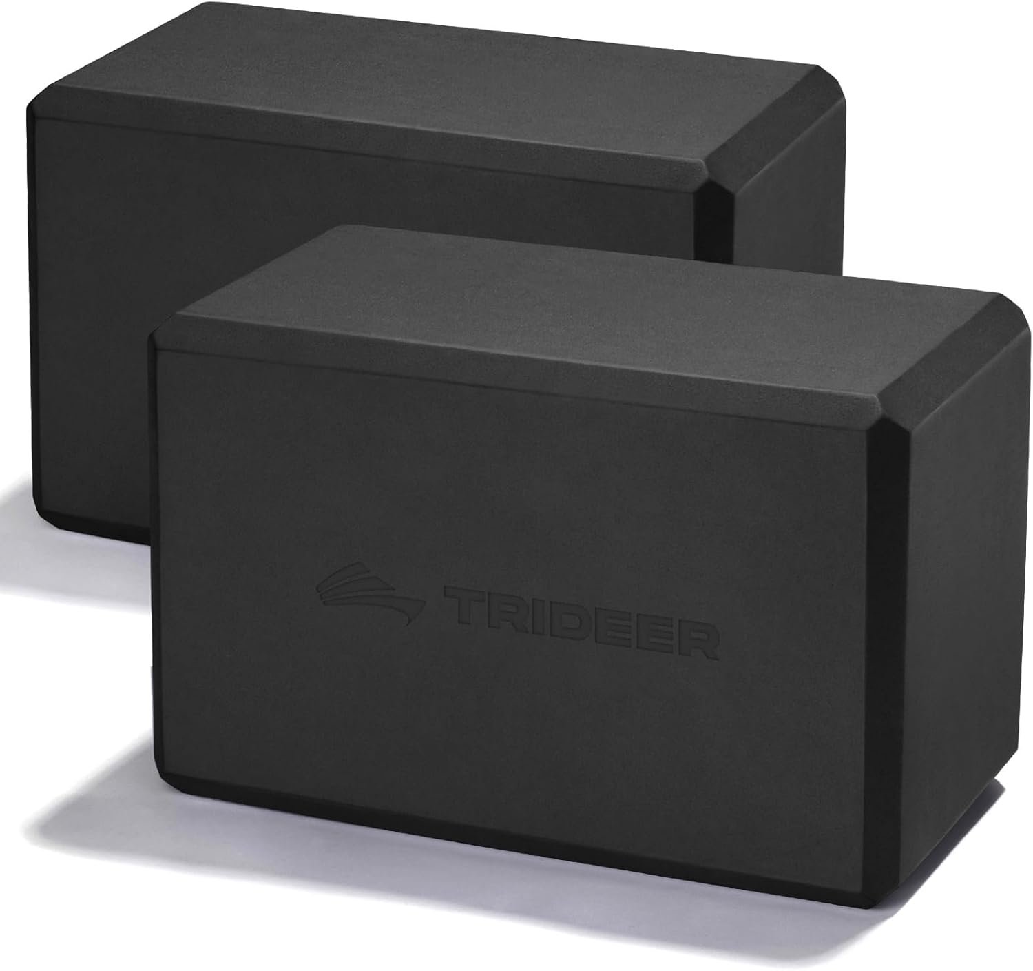 Trideer Yoga Blocks 2 Pack, Soft Non-Slip Foam Blocks with Beveled Edges for Alignment and Stretching in Yoga, Pilates, and Dance – Supportive, Lightweight, Odor Resistant, Latex-Free