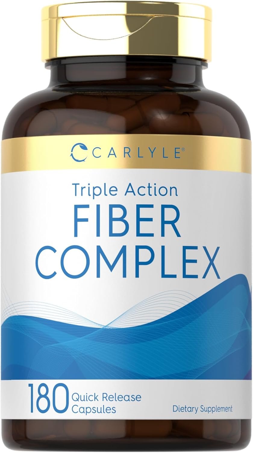 Carlyle Triple Action Fiber Complex | 180 Capsules | Vegetarian, Non-GMO and Gluten Free Supplement