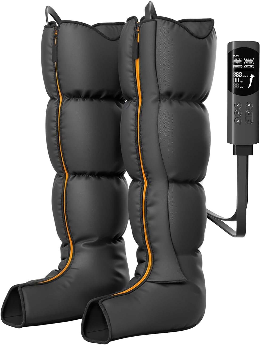 DEKEMASTER Air Compression Leg Massager for Circulation and Pain Relief, Professional Full Leg Compression Boots for Massage Therapy with Adjustable 6 Modes 9 Intensities, Recovery Boots for Women Men