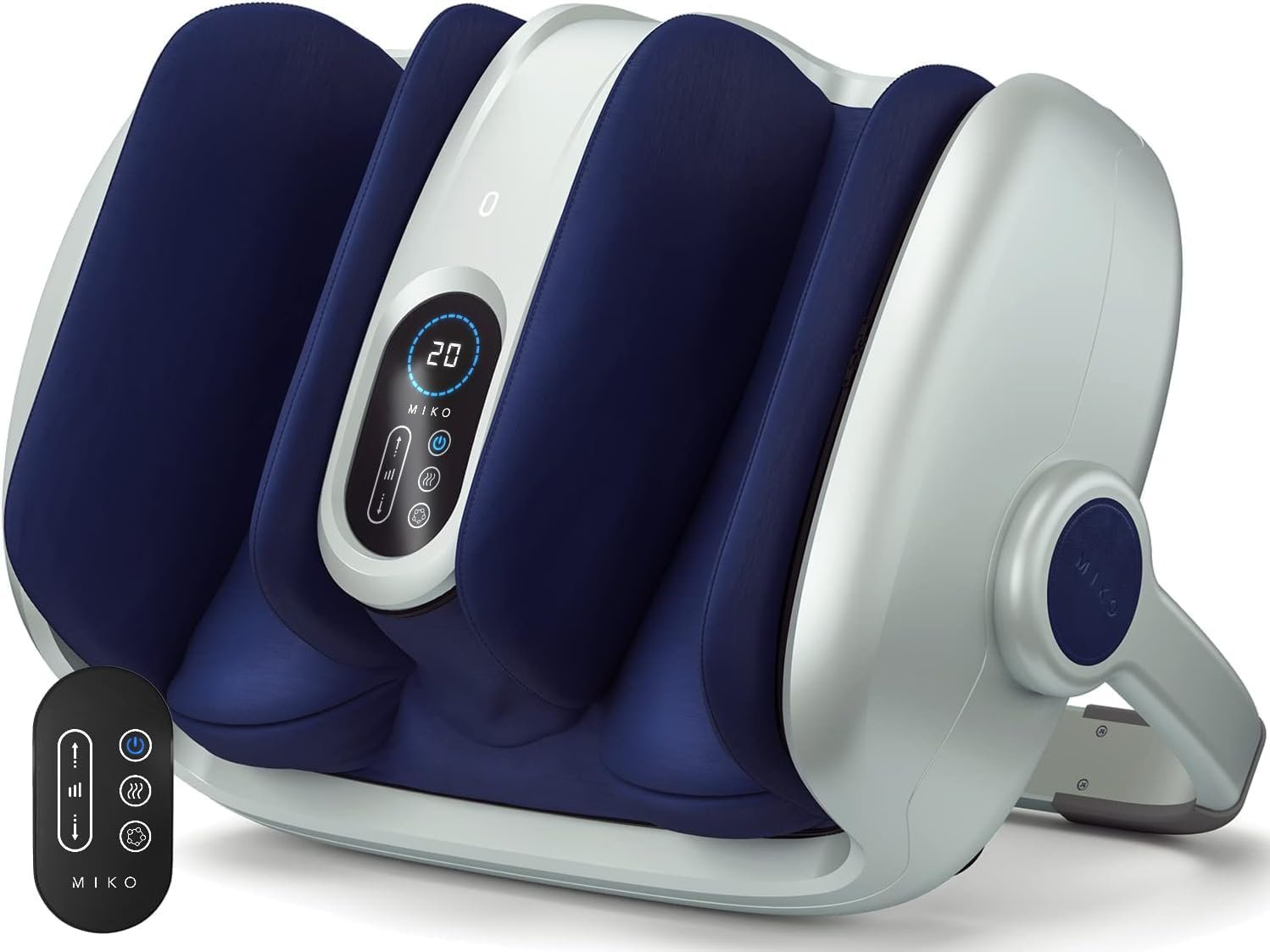 MIKO Shiatsu Foot Massager for Circulation & Pain Relief – Deep Tissue Kneading, Heat Therapy for Plantar Fasciitis, Neuropathy, Diabetics – Fits Up to Size 15
