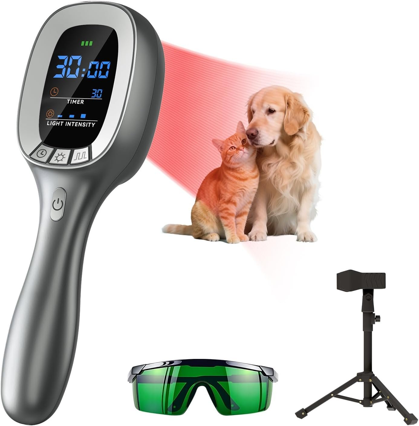 Cold Red Light Therapy Device – Dual Wavelength 808nm & 650nm Red Light Therapy Wand – Handheld Infrared Light Therapy for Body, Knee, Shoulder, Back, Muscles, Joints and Pets