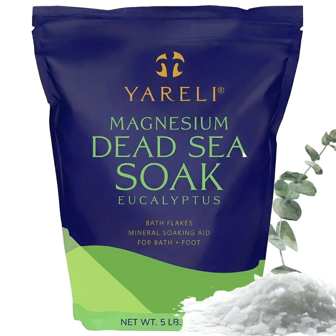 Yareli Magnesium Flakes Dead Sea Bath Soak, 5lb Eucalyptus