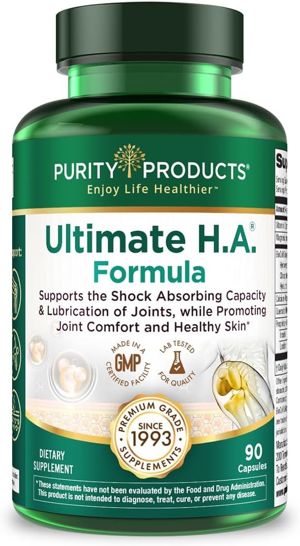 Purity Products Ultimate H.A. Formula – Clinically Studied BioCell Collagen – Dynamic Hyaluronic Acid Support for the Joints and Skin – 90 Count – from