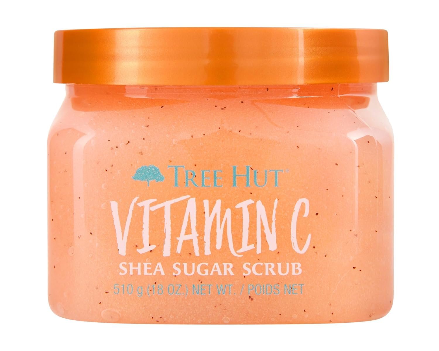 Tree Hut Vitamin C Body Scrub, Exfoliating & Hydrating Sugar Scrub w/ Shea Butter, Vitamin C & Essential Oils, Smooth Skin, Body Exfoliator For All Skin Types, Self Care Gifts for Women, Vegan, 18 Oz