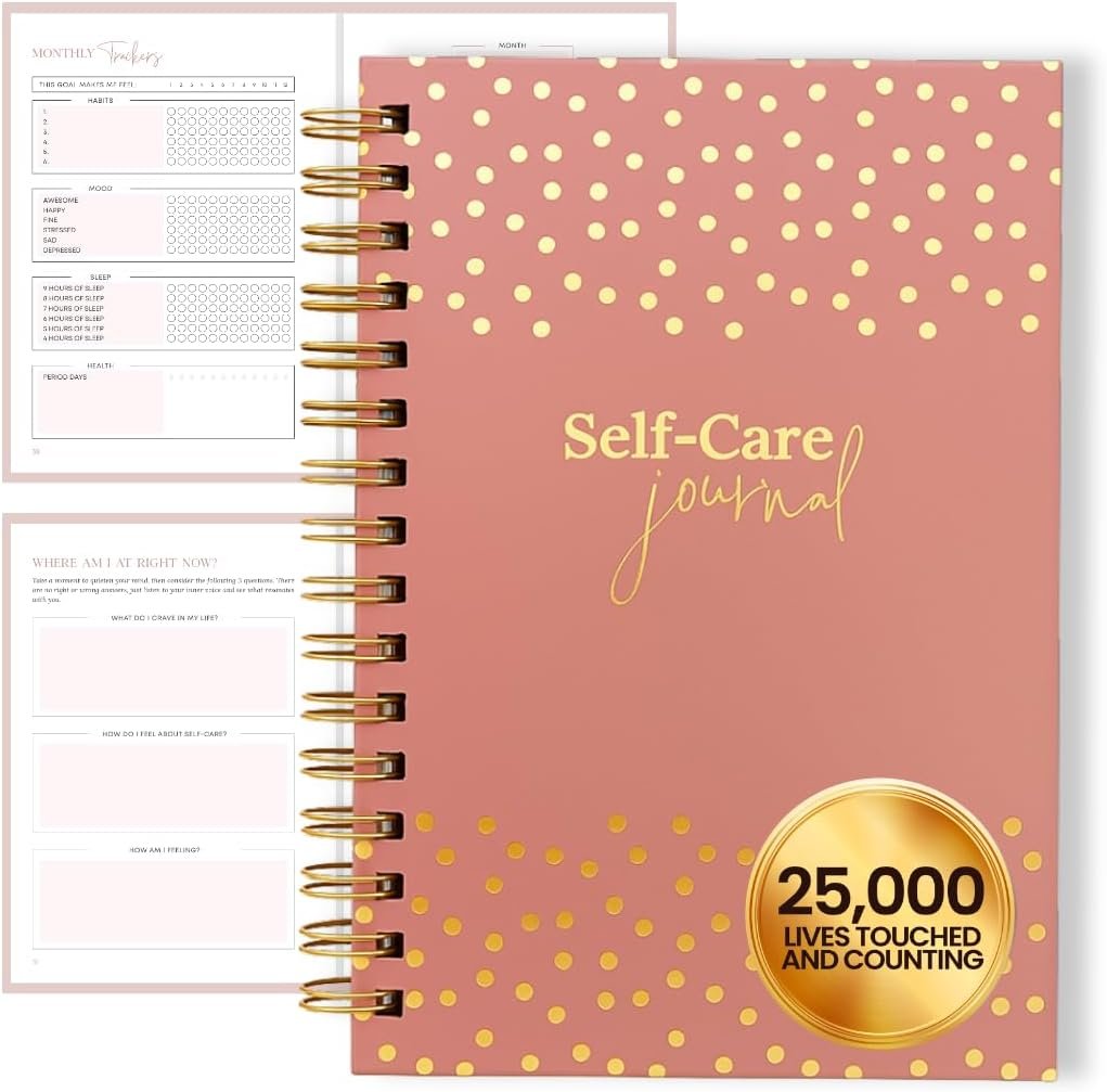 Daily Self Care Journal for Women – A5, Wellness Journal with Prompts – Goal Journal for Happiness,Mindfulness,Productivity & Personal Development – Reduce Stress & Improve Mental Health – Pink | Guided 90-Day Daily & Weekly, Undated Reflection Planner, Mindfulness, Productivity & Personal Development