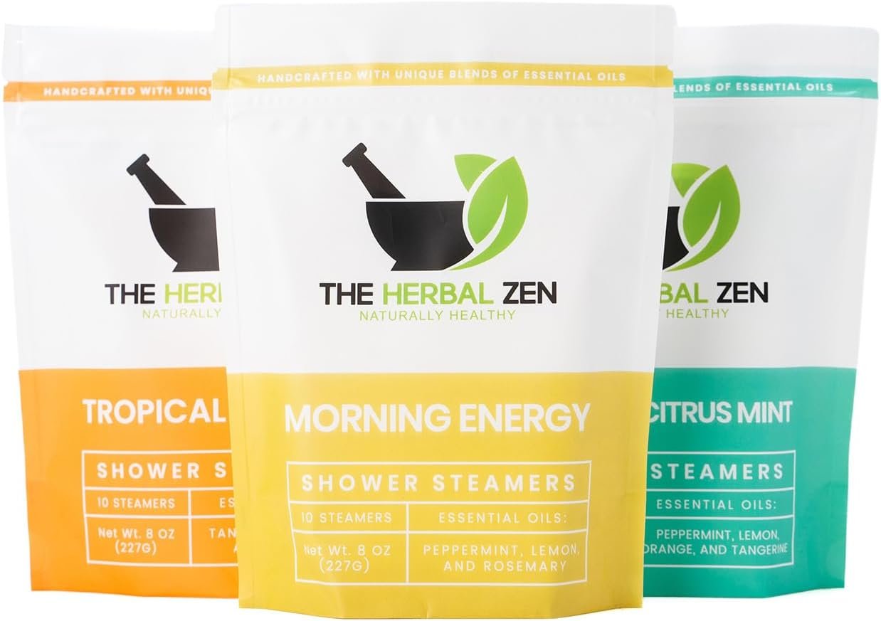 Bulk Shower Steamers with Essential Oils Combo Set by The Herbal Zen (3 Packs of 10 Tablets, Value Set), Bulk Shower Bombs, Relaxation Gift for Women and Men, Birthday Gifts, Mothers Day Gift