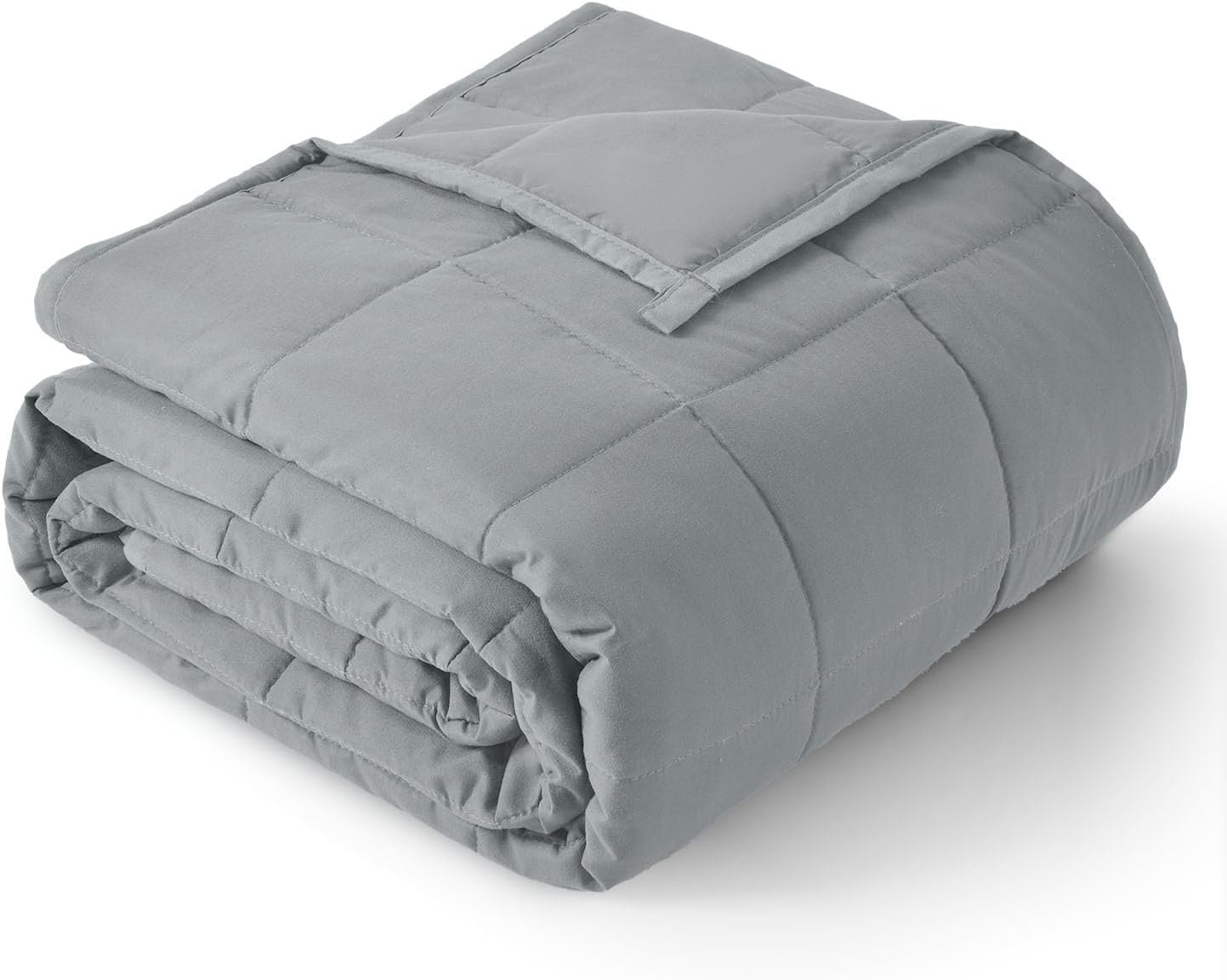 Topblan Weighted Blanket for Adults 12lbs, Soft Cooling Breathable Weighted Throw for Sleeping, Machine Washable Heavy Blanket with Glass Beads for Summer, Sofa Bed, 48″x72″ Twin Size, Grey