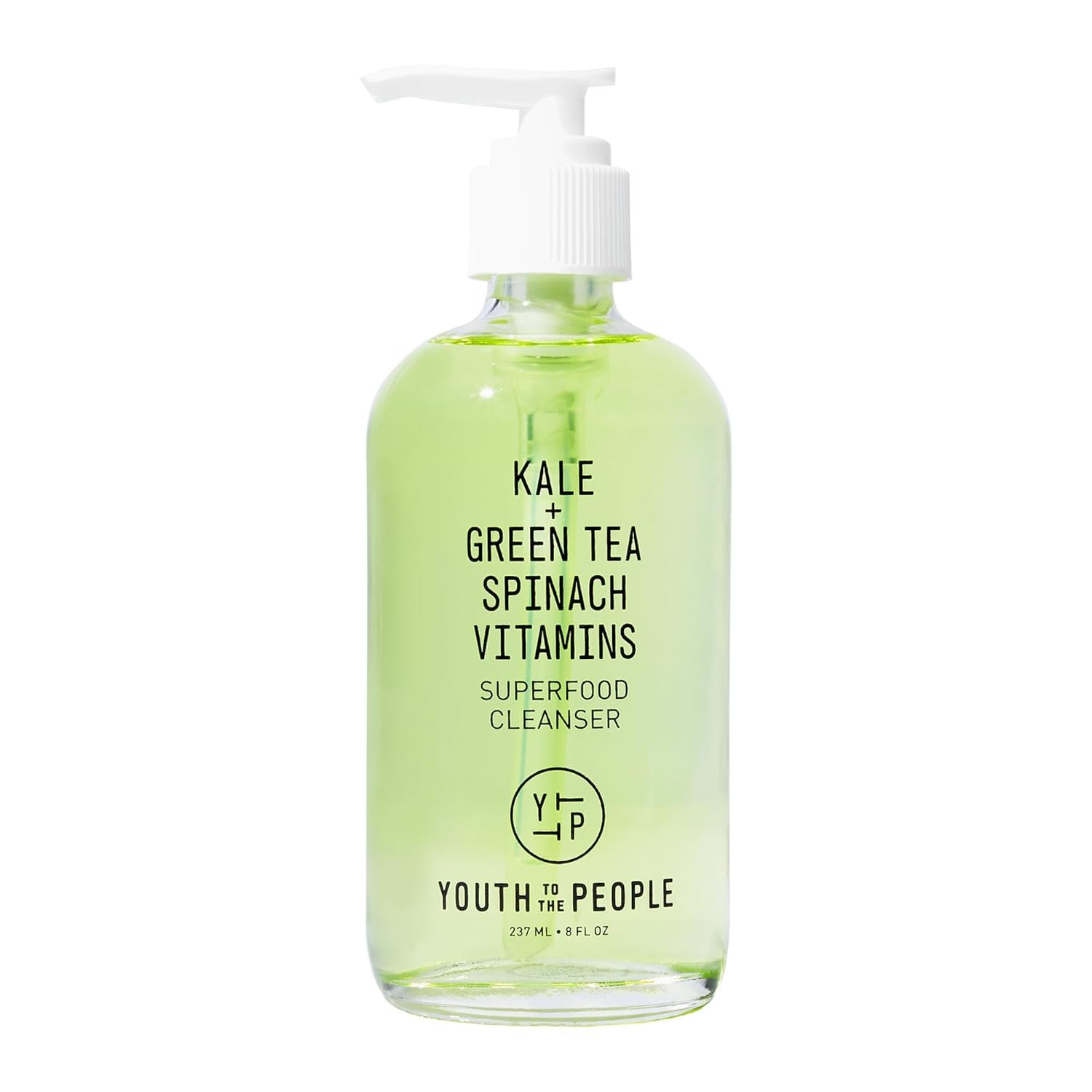 Youth To The People Superfood Facial Cleanser – Kale + Green Tea Daily Face Wash, Gently Removes Makeup, SPF, and Oils, Soothing Antioxidants for Glowing Skin, pH Balance, Clean Pores, Refillable