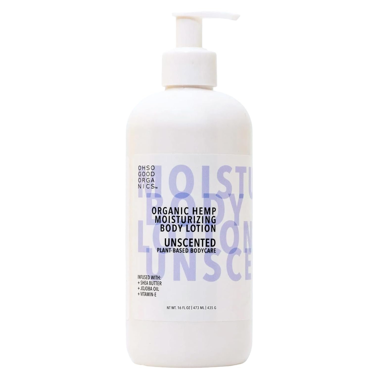 Organic Hemp Moisturizing Body Lotion, Body Lotion for Extremely Dry Skin, Hemp Lotion for Women and Men, Hemp Cream for Hands and Body, Unscented, 16 fl oz.