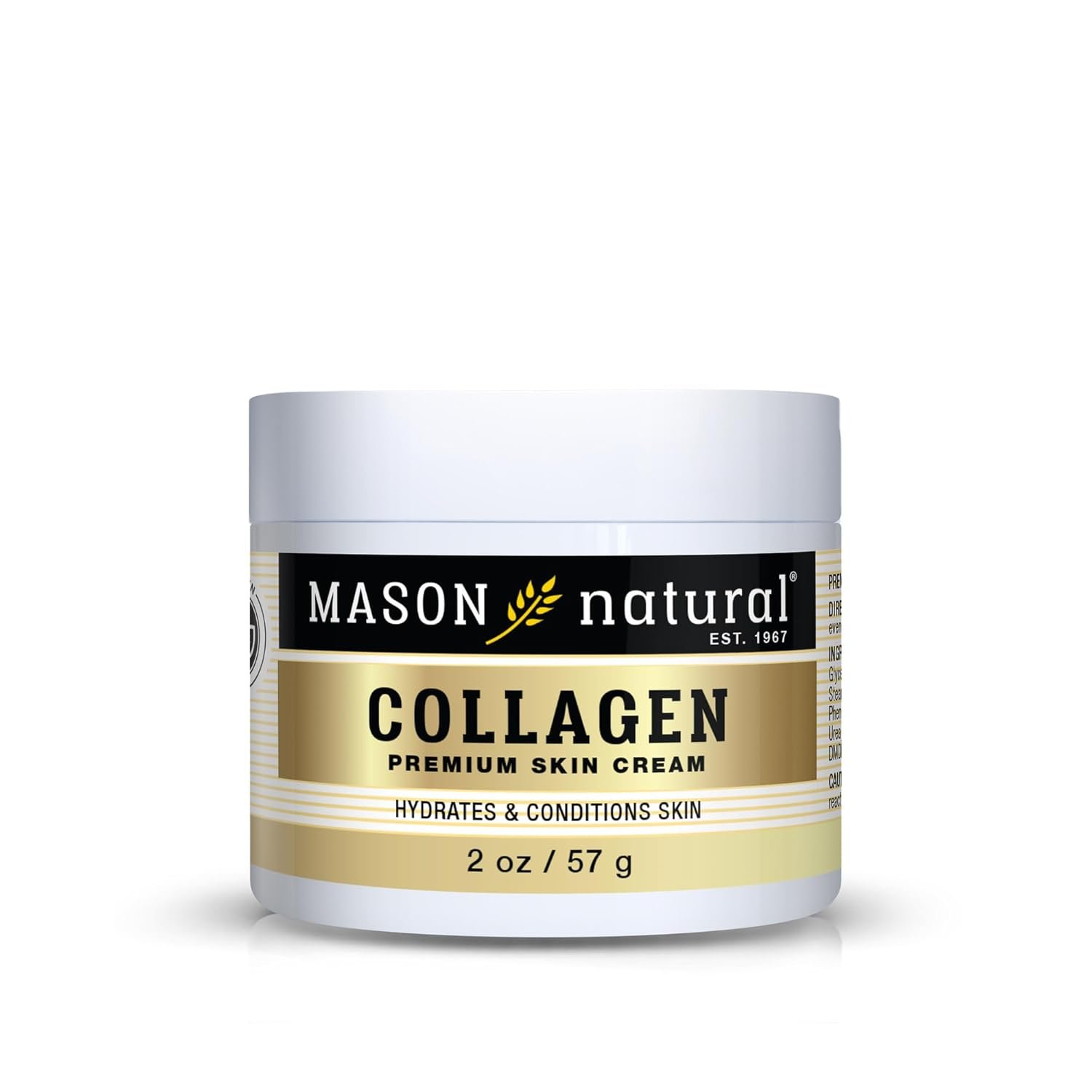 MASON NATURAL Collagen Premium Skin Cream, Women’s Anti,Aging Face & Body Daily Moisturizer for Hydration & Firmness, Pear Scent, 2 oz
