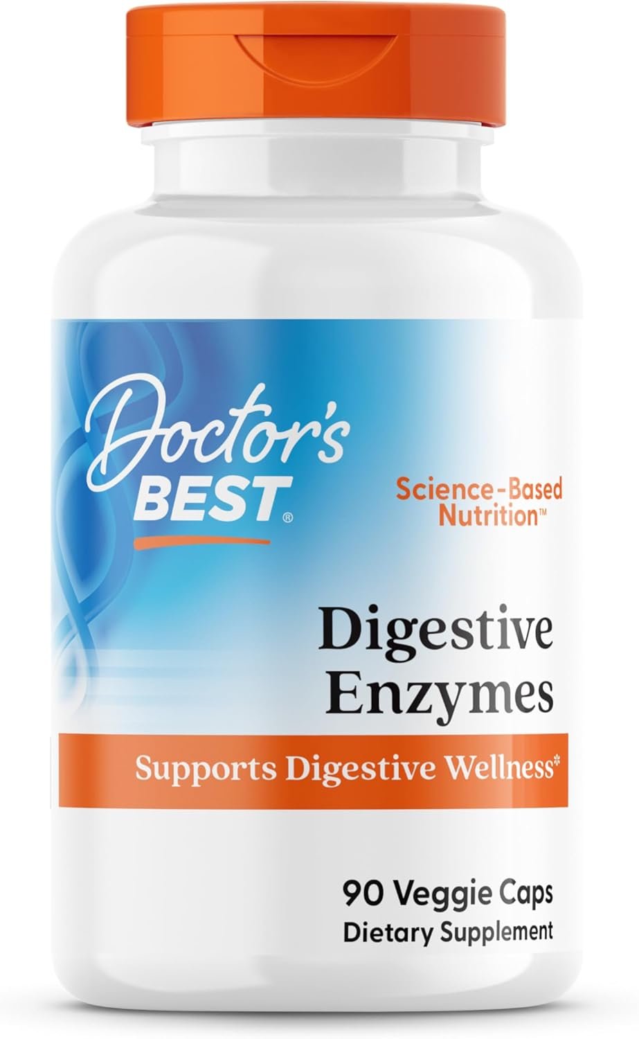 Doctor’s Best Digestive Enzymes Supplement for Women & Men – Supports Gut Health, Digestion, & Overall Wellness, Formulated with Amylase, Super Enzyme Blend for Food Break Down, Non GMO – 90 Veg Caps