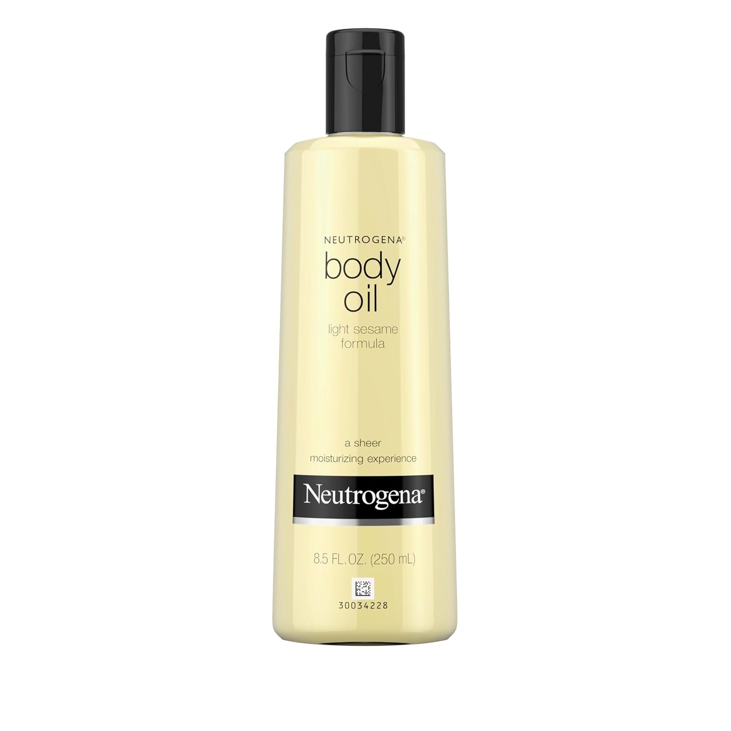 Neutrogena Body Oil Light Sesame Formula, 8.5 fl oz, Radiant Glow Moisturizer for Dry Skin, Bath & Shower Oil For Smooth and Hydrated Skin