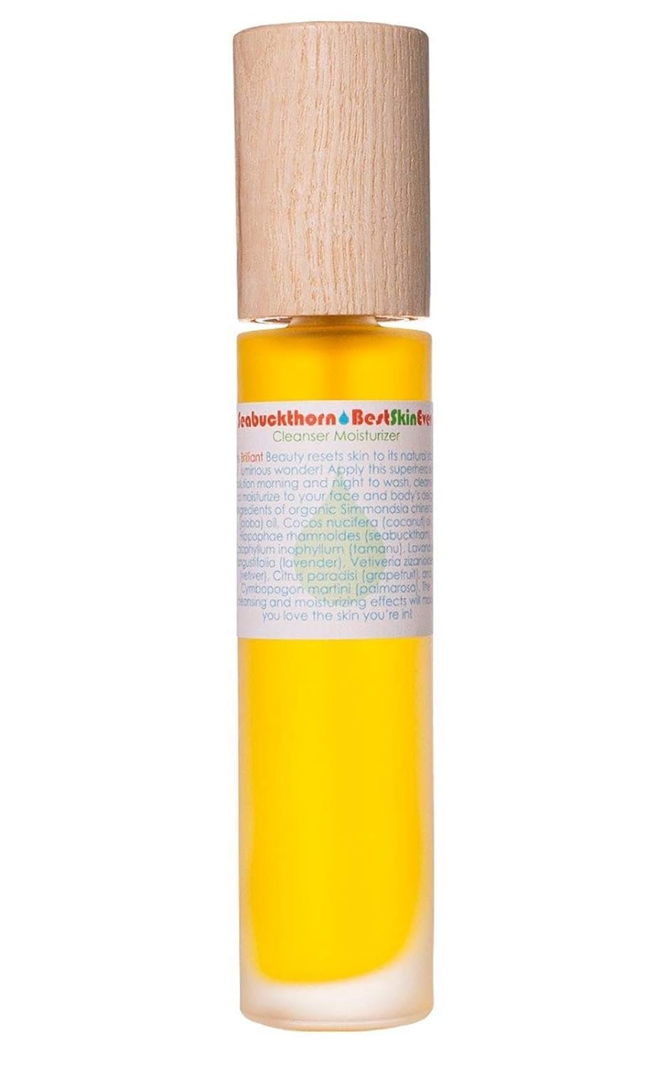 Living Libations – Organic Best Skin Ever All-In-One Facial Cleanser, Exfoliator + Moisturizer | Natural, Wildcrafted, Vegan Clean Beauty (Seabuckthorn, 1.69 oz | 50 ml)
