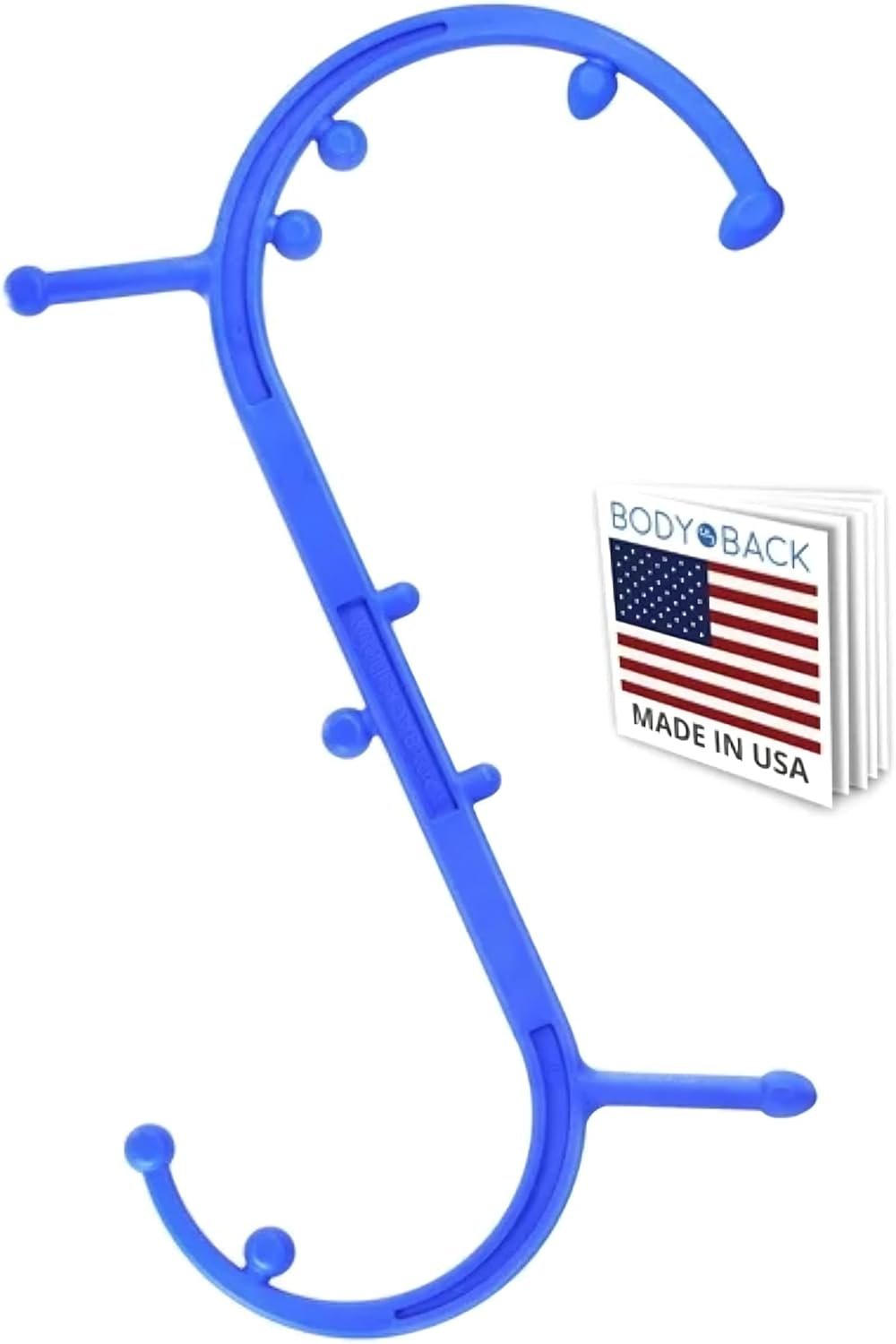 Body Back Buddy Classic USA Made FSA Eligible Handheld Full Body Massage Cane Trigger Point Massage Tool for Deep Tissue Pain Relief – Dual Massage Hooks for Back, Shoulder, Neck. Manual Back Massager