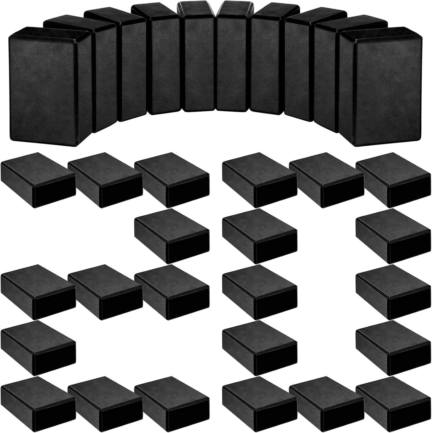 20 Pcs Foam EVA Yoga Blocks – High Density Non Slip Supportive Foam Blocks – Lightweight Black Yoga Bricks – Props for Women, Men, Beginners, Pilates, Meditation