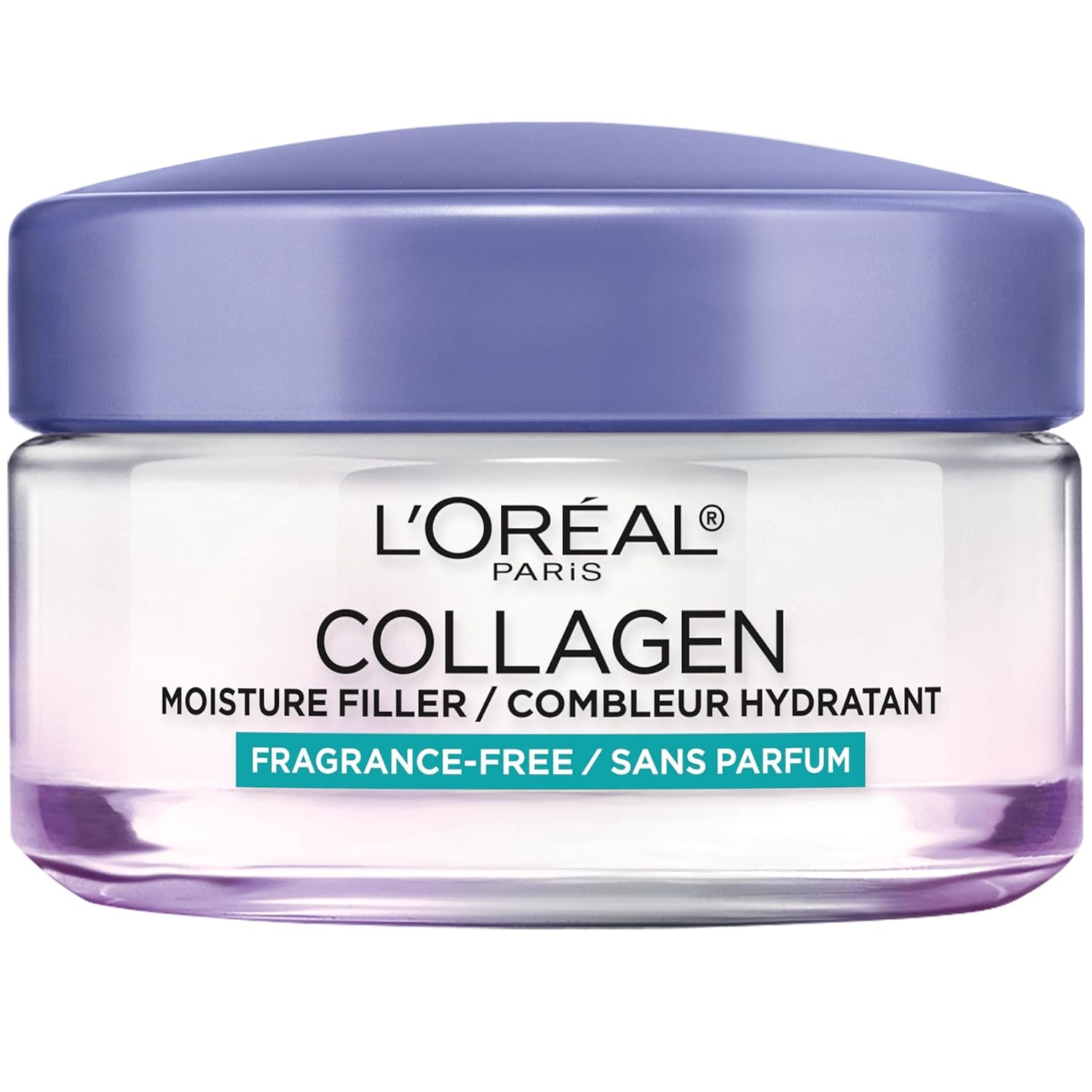 L’Oreal Paris Collagen Moisture Filler Facial Moisturizer, Fragrance Free, Anti Aging Face Cream, Non-Greasy Skin Care Formula For Up to 48HR Hydration, 1.7 oz
