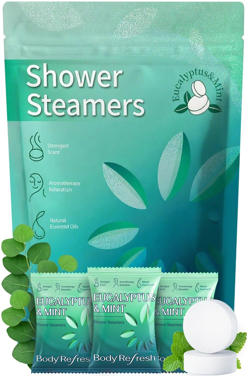 Shower Steamers Aromatherapy -18 Pack Eucalyptus Mint Shower Steamer for Women Men, Eucalyptus for Shower, Self Care Gifts for Women Men, Shower Bombs – Sinus Relief Relaxation Home Spa Stress Relief
