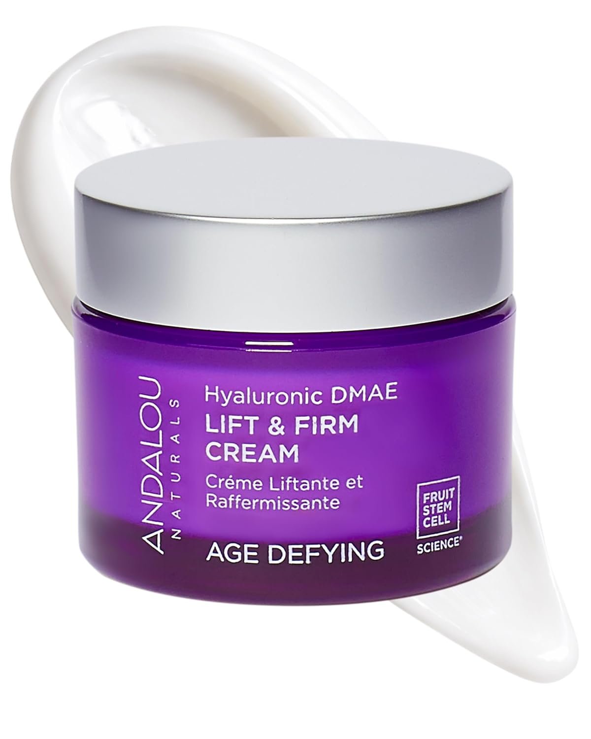 Andalou Naturals Hyaluronic DMAE Lift & Firm Skin Cream | Anti Aging Face Moisturizer with Hyaluronic Acid | Helps Reduce Fine Lines & Wrinkles | 1.7 oz
