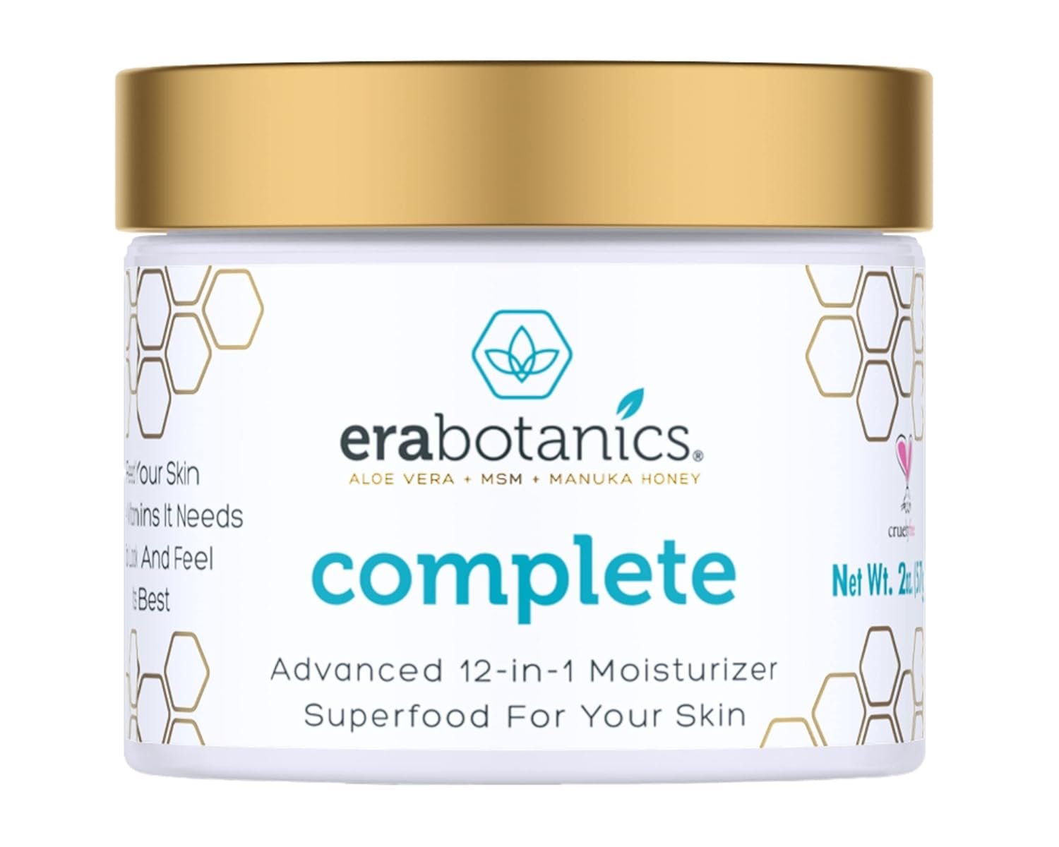 Era Organics Face Moisturizer Cream – Advanced 12-In-1 Rejuvenating Formula With Superfood Complex Manuka Honey, Hyaluronic Acid, Hemp Oil – Anti Aging Wrinkle Defense For Women or Men – 2oz