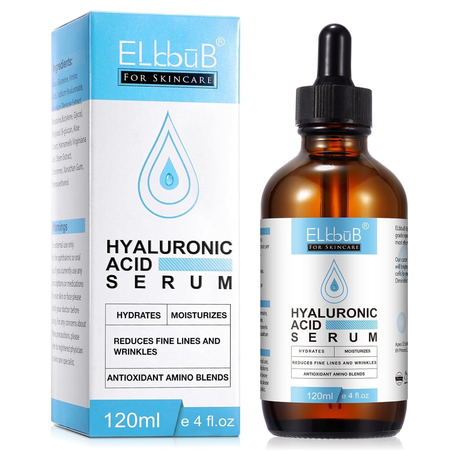 Hyaluronic Acid Serum for Face – 120ml Anti-Aging, Moisturizing Wrinkle Serum for Erasing Fine Lines and Wrinkles Soft Hydrating Easy Absorption Anti Aging Serum