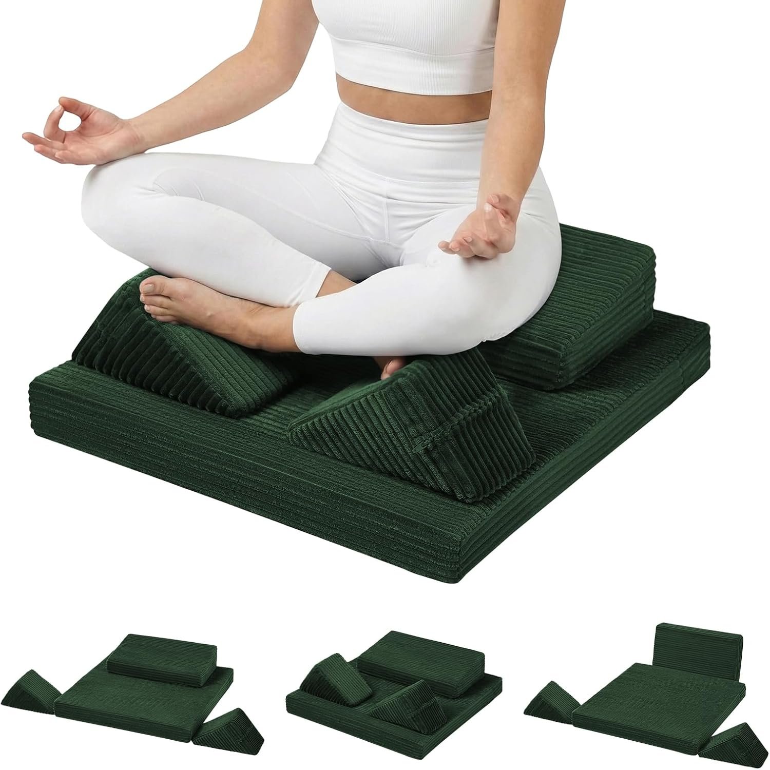 Meditation Cushion Set, Meditation Mat Floor Pillow, 3 Shapes
