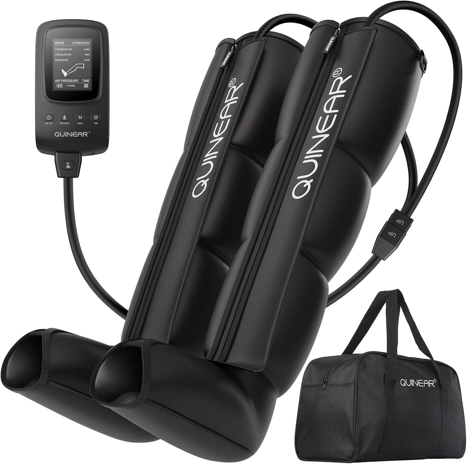QUINEAR Air Compression Recovery System, Professional Sequential Device for Massage Therapy, Foot and Leg Recovery Boots to Improve Circulation for Athletes, FSA-HSA Eligible (Large)