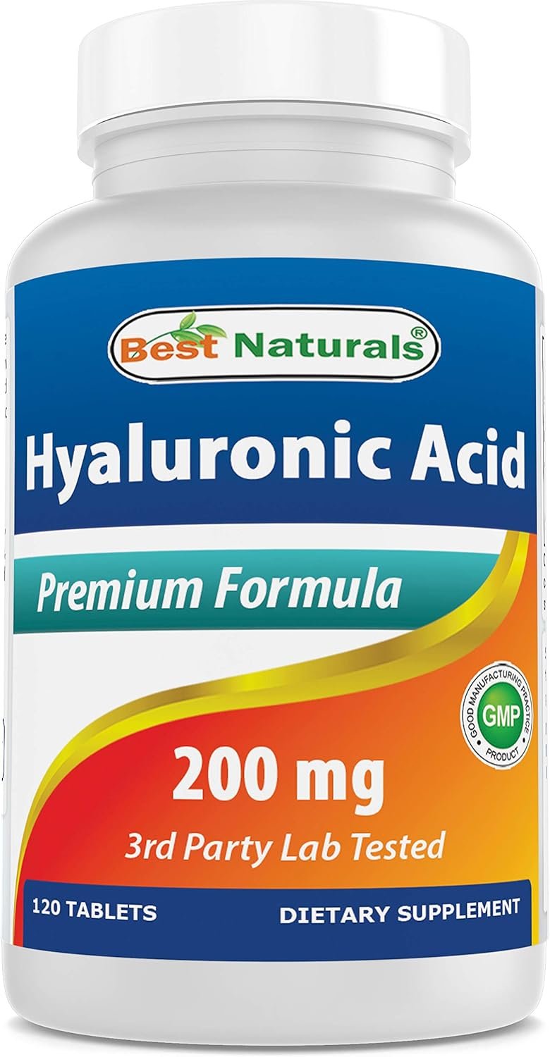 Best Naturals Hyaluronic Acid 200 mg 120 Tablets (Non-GMO, Gluten Free) – Promotes Youthful Healthy Skin & Healthy Joint Function (120 Count (Pack of 1))
