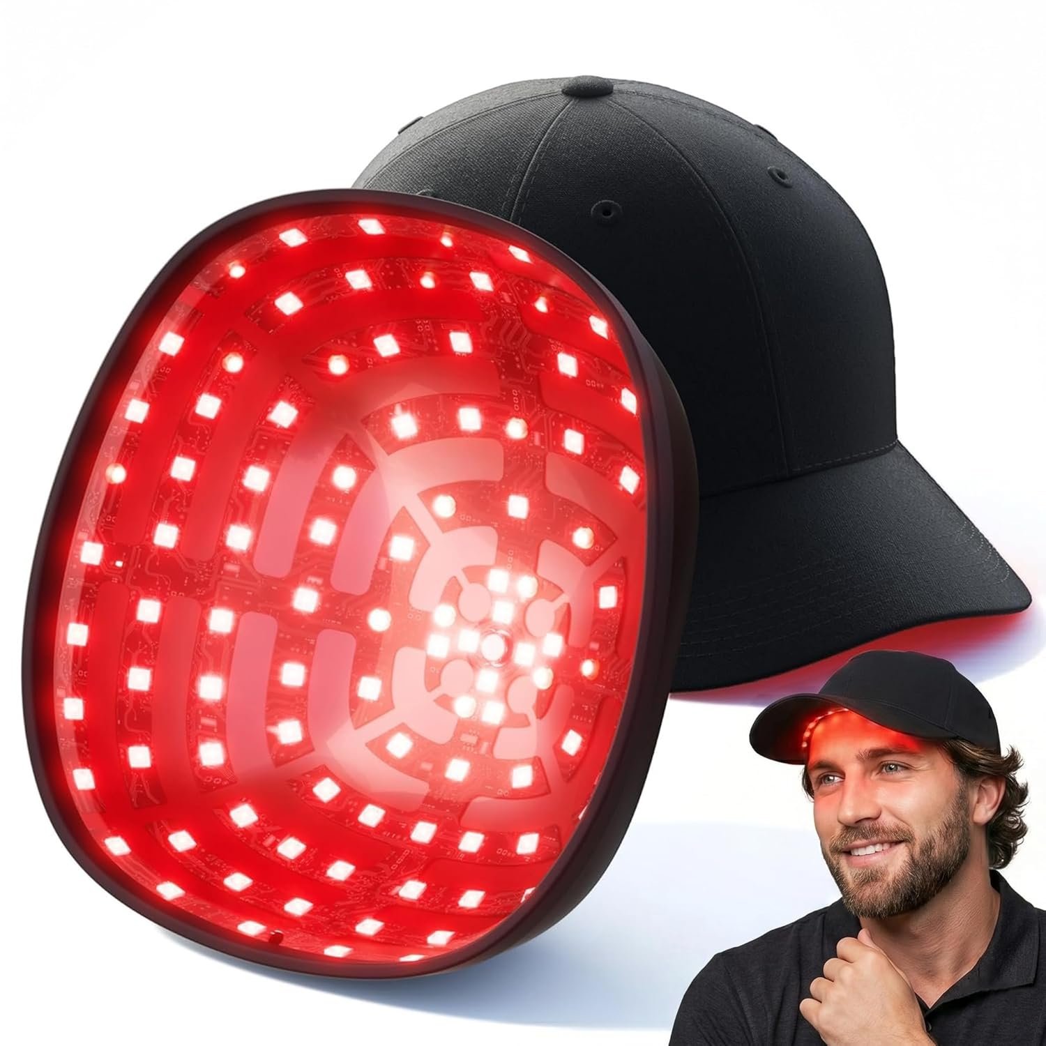 FDA Cleared Laser Hair Growth Cap for Men Women, LLLT Red Light Therapy for Hair Growth & Loss, 30-Min Daily Home Session – Wear While Working Reading Watching TV