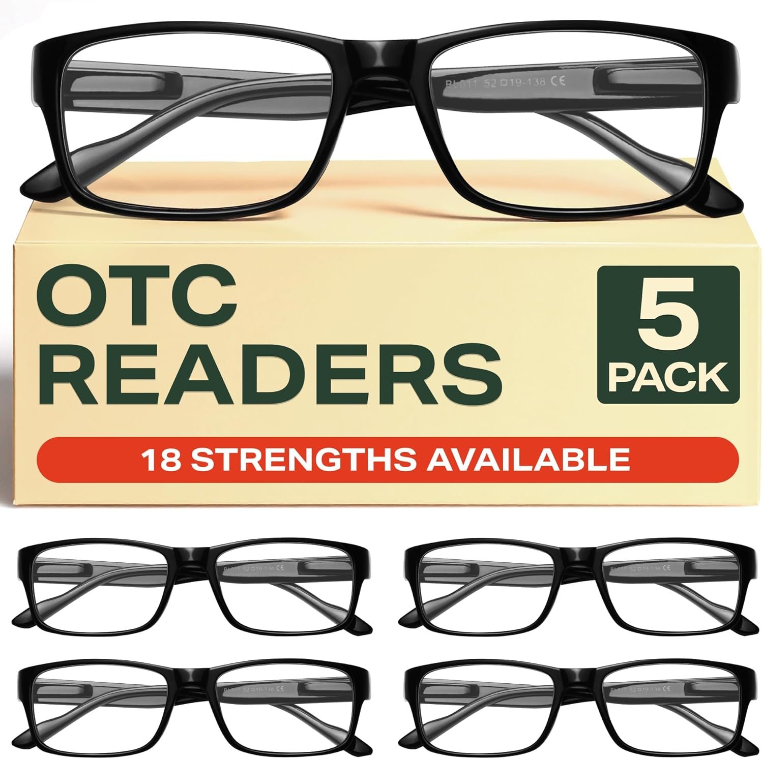 Gaoye 1.75 Professional Reading Glasses for All Day – Computer Readers with Blue Light Protection – Value Pack