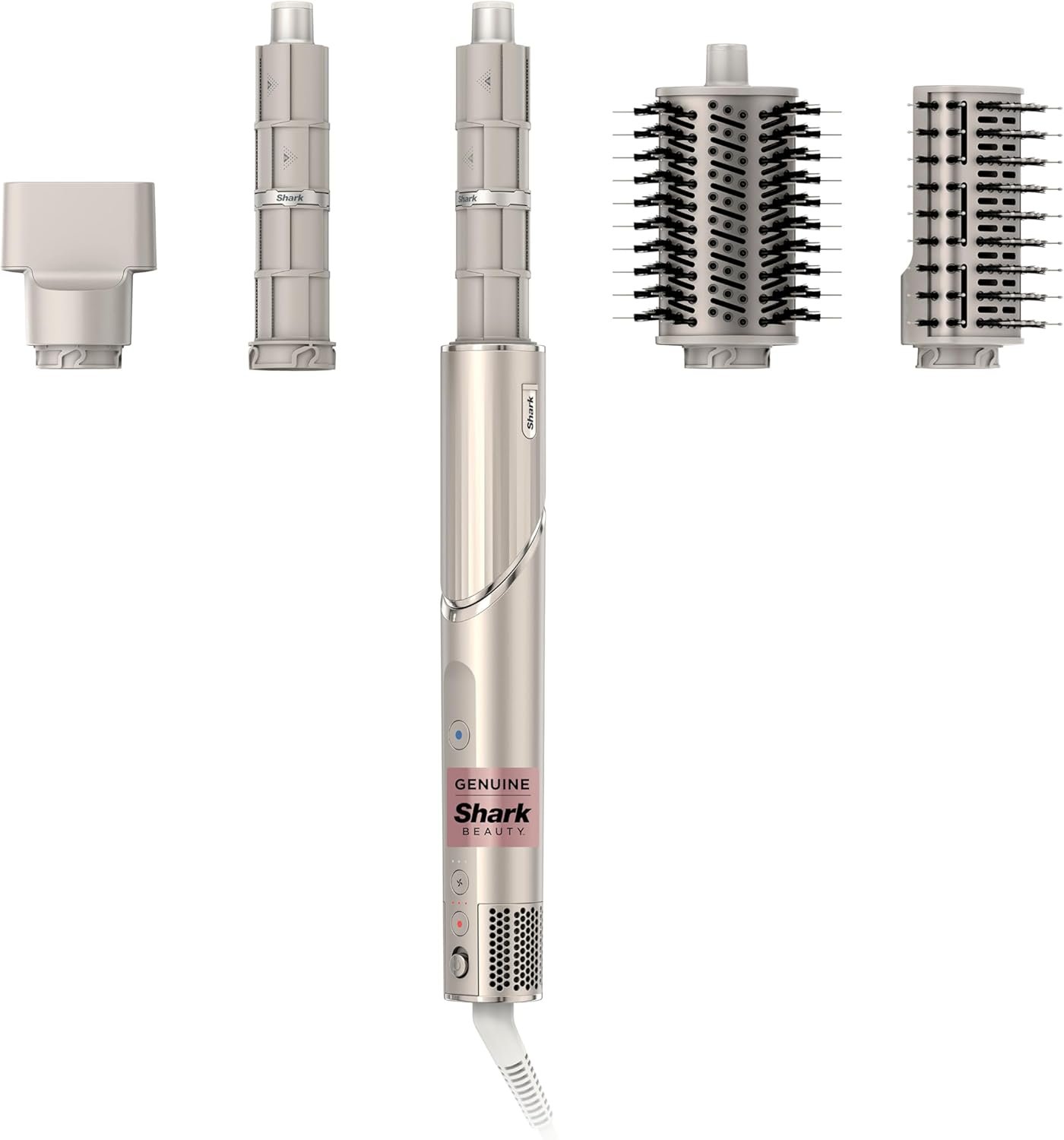 Shark FlexStyle | Air Multi-Styler & Drying System | Hair Dryer Brush for Blowouts with Coanda Auto- Wrap Curlers, Oval & Paddle Brush & Concentrator Attachment | Stone | HD430
