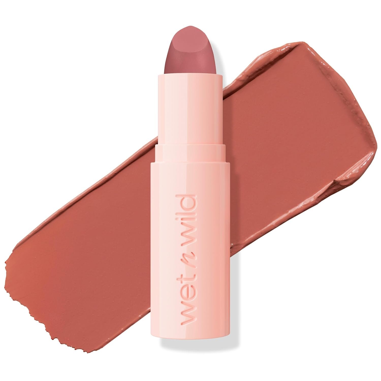 wet n wild Mega Last Rich Satin Lip Color, Rich Creamy Color with Satin Finish, Infused with Vitamin E & Moisturizing Argan Oil, Lightweight, Silky-Smooth, Vegan & Cruelty-Free – Hush Lil’ Beige
