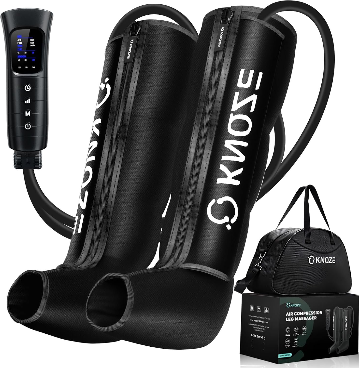 KNQZE Air Compression Recovery System, Foot and Full Leg Recovery Boots with Dynamic Pressure for Fast Therapy, Professional Device for Circulation and Pain Relief