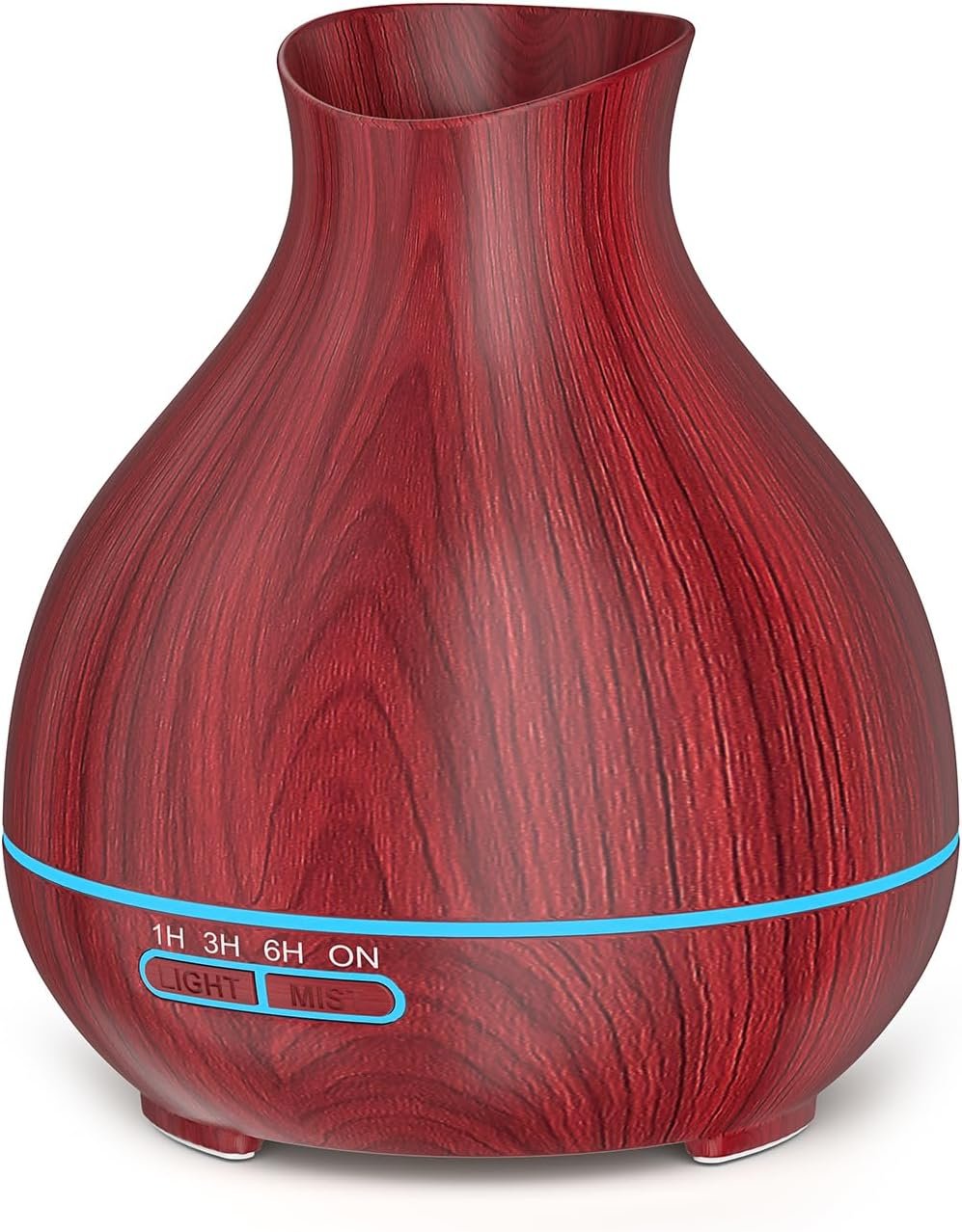 Aromatherapy Essential Oil Diffuser 550ml 12 Hours Wood Grain Aroma Diffuser with Timer Cool Mist Humidifier for Large Room, Home, Baby Bedroom, Waterless Auto Shut-off,7 Colors Lights Changing
