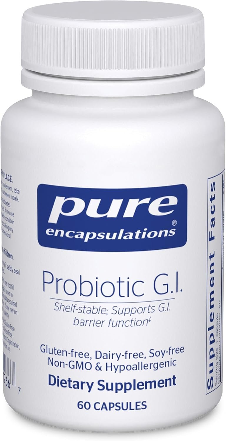 Pure Encapsulations Probiotic G.I. – Shelf Stable Probiotic for Intestinal Health & Gastrointestinal Support* – with Lactobacillus & Bifidobacterium – 60 Capsules