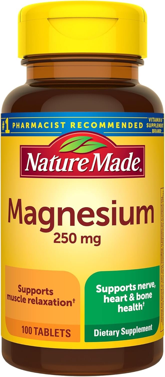Nature Made Magnesium 250mg, 100 Tablets