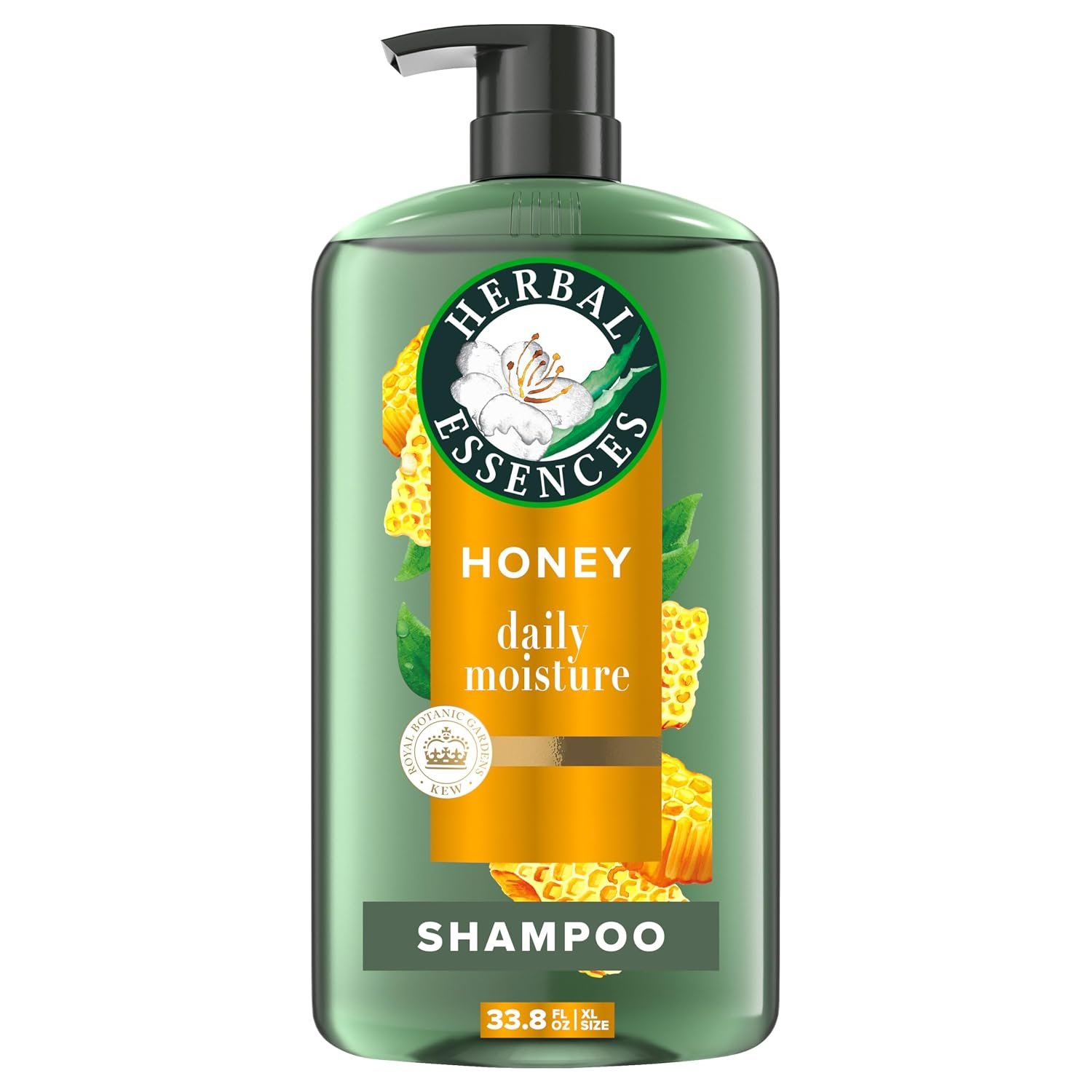 Herbal Essences Sulfate Free Shampoo with Honey for Daily Moisture, Nourishes Dry Hair, Moisturizing Shampoo with Certified Camellia Oil and Aloe Vera, Lightweight For All Hair Types, 33.8oz