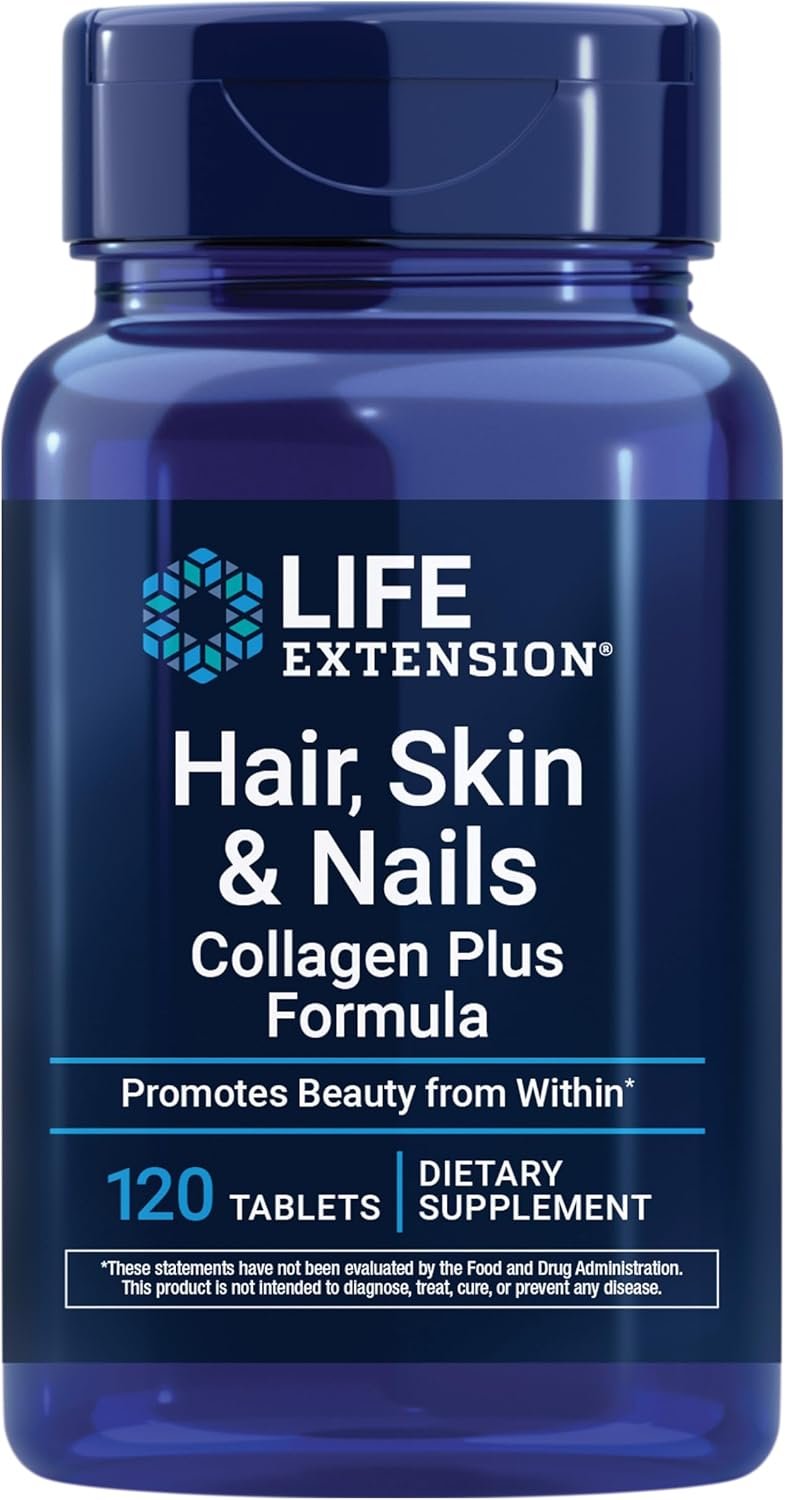 Life Extension Hair, Skin, & Nails- Collagen Plus, 120 Count