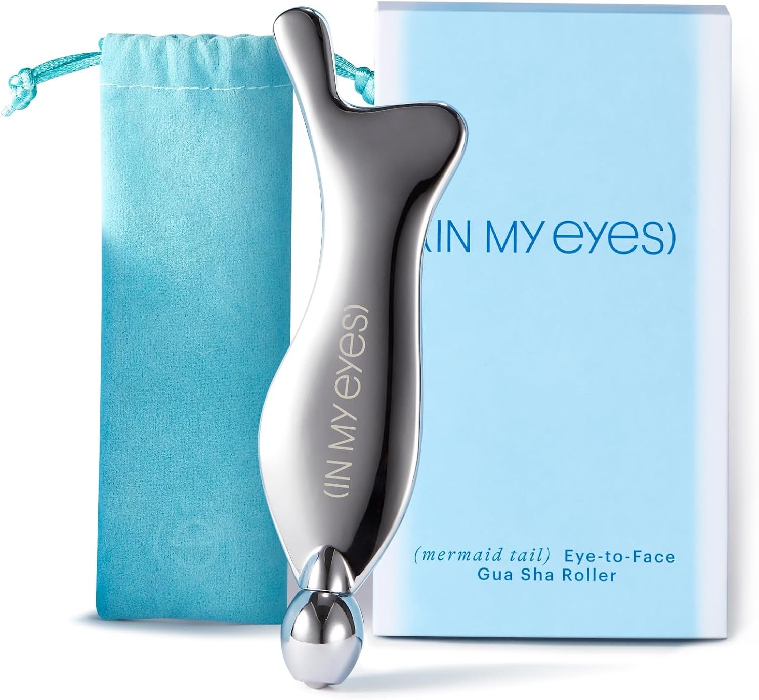 In My Eyes Gua Sha Tool for Face & Eye, Stainless Steel Gua Sha Facial Massager Tool for Reduce Puffiness, Ease Facial Tension & Promote Lymphatic Drainage