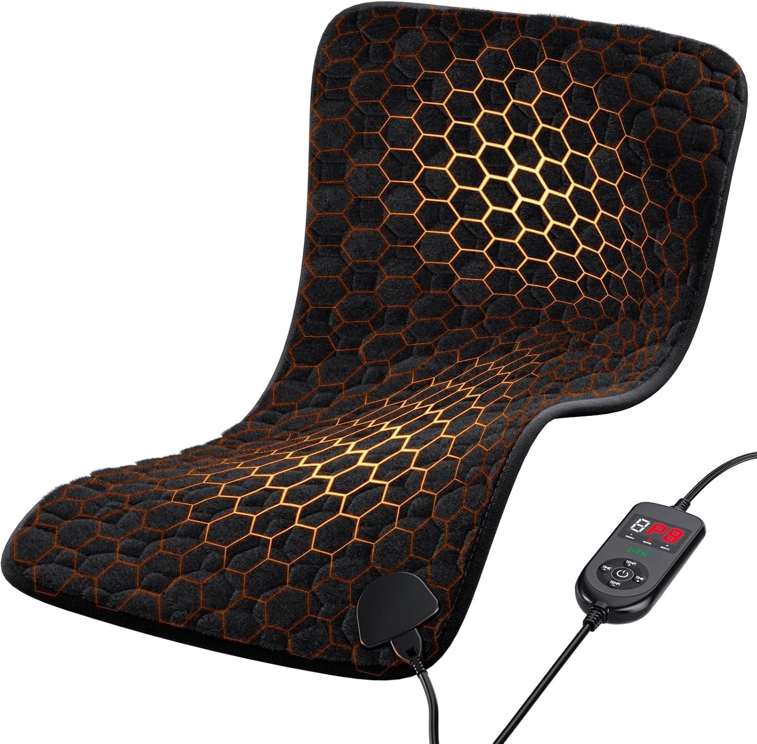 UTK Far Infrared Heating Pad for Back & Cramps, 30s Fast Heating,Super Soft | 8 Heat Max 159℉,4H Auto Off, Full-Body Use with Securing Strap, Machine Washable, FSA-HSA Eligible, 12 x 24″, Women Men Gifts