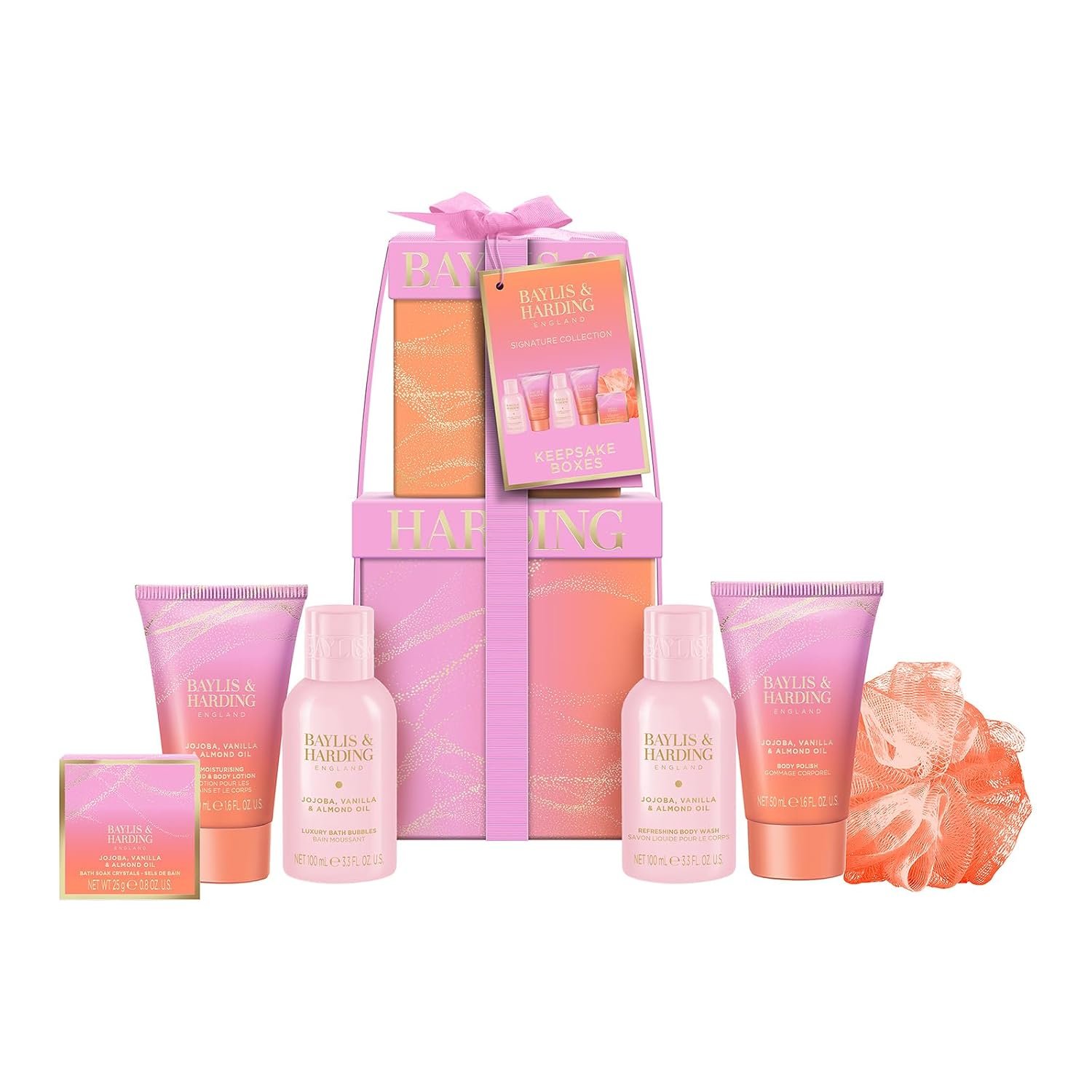 Baylis & Harding Jojoba, Vanilla & Almond Oil Luxury Pamper Present Gift Set For Women – Vegan Friendly