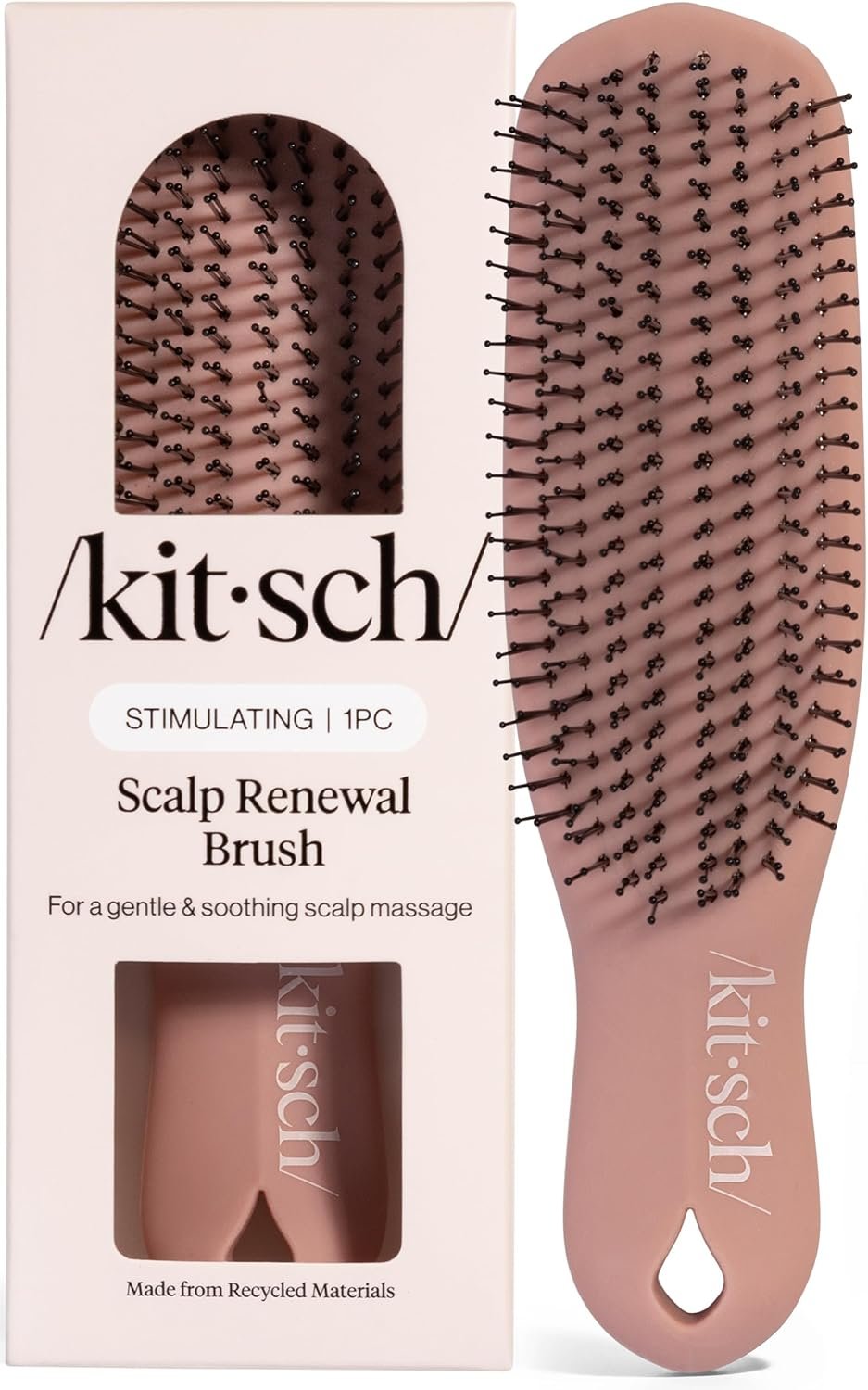 Kitsch Scalp Renewal Brush – Exfoliating & Scalp Massager for Hair Growth, Gentle Head Massage Brush to Remove Buildup, Boost Circulation & Relaxing Head Scrubber for Washing Hair – Terracotta