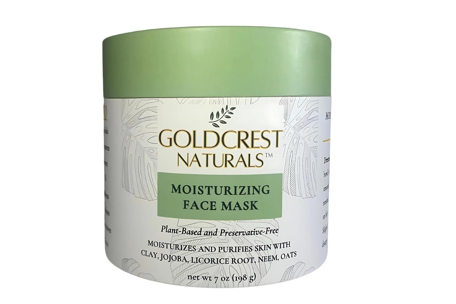 Moisturizing Face Mask For Dry Skin – Organic & Natural Skincare With Neem & Clay – Hydrates & Softens Skin – 100% Plant-Based, Cruelty-Free, Preservative-Free, & Eco-Friendly, 7 oz