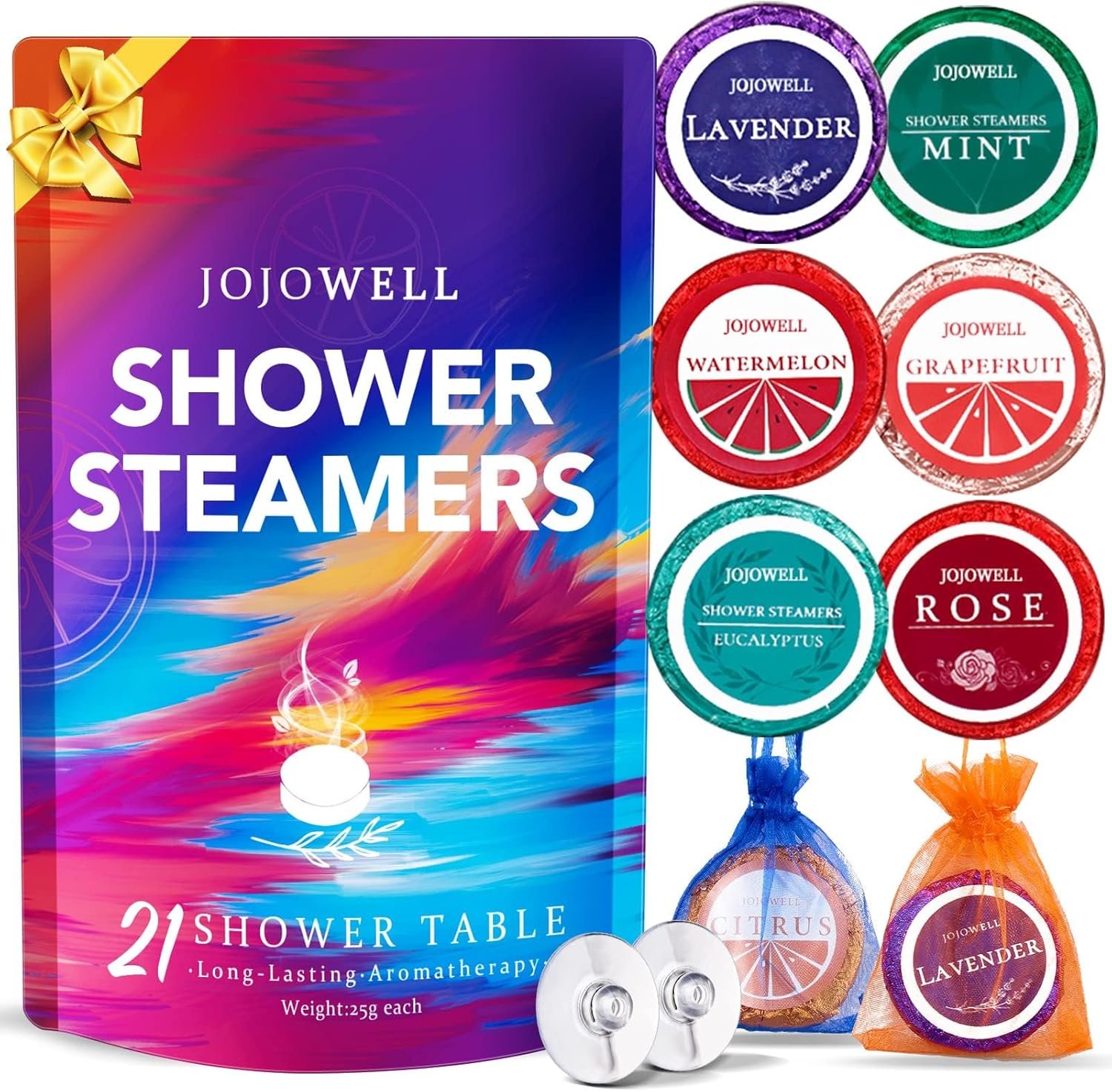 Shower Steamers Aromatherapy – 21Pcs Birthday Gifts for Women, Mom, Wife, Her, Best Friend, Daughter, Sister, Teens & Girlfriend, Self Care with Natural Essential Oils Relaxation Home SPA Gift Set