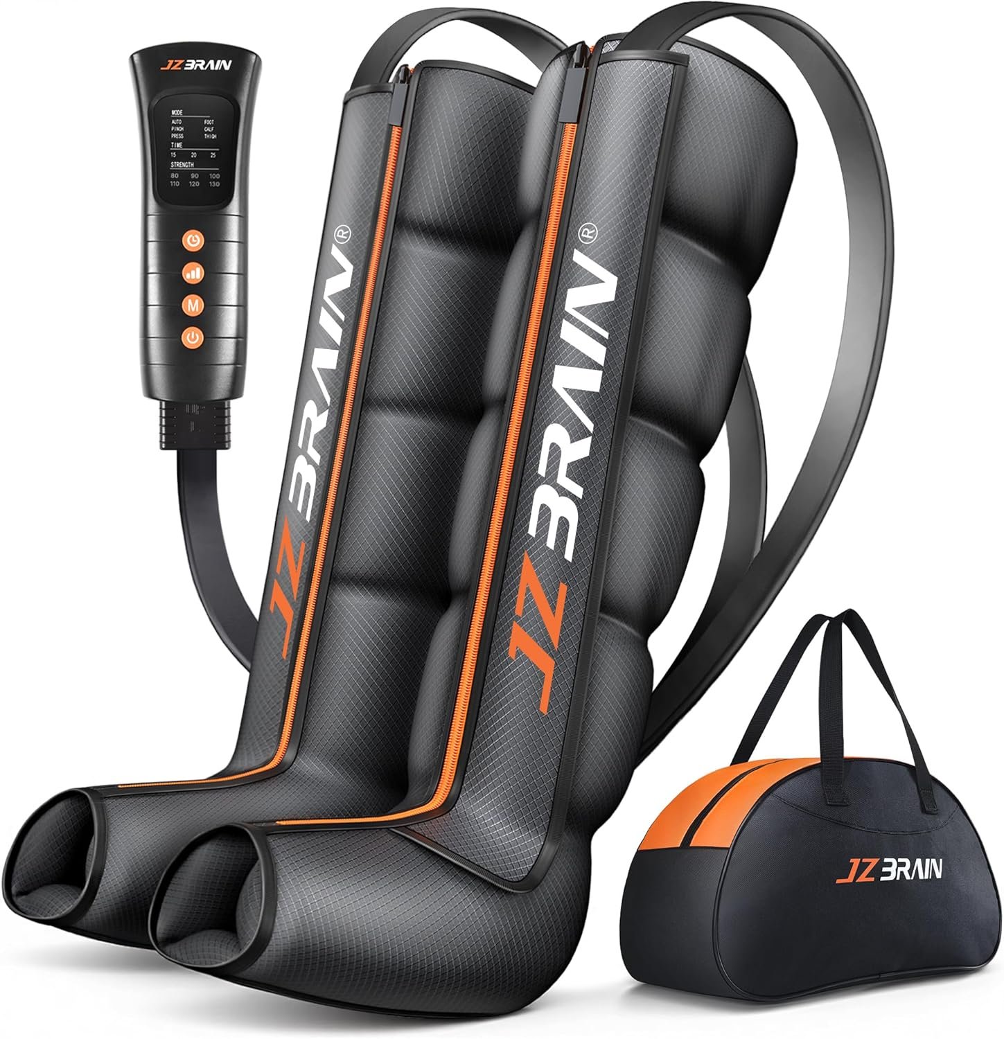 JZBRAIN Sequential Air Compression Recovery System : Professional Full Leg Compression Boots for Circulation and Pain Relief – Sequential Device for Muscle Relaxation