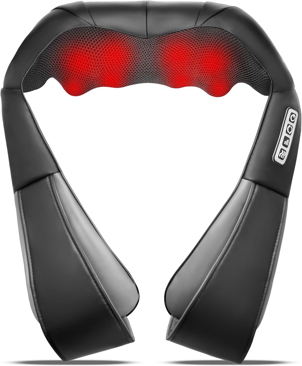 UFFAE Shiatsu Neck and Back Massager with Heat, Electric Deep Tissue Kneading Neck and Shoulder Massage, Best Gifts for Women Men Mom Dad Mothers Fathers Day Birthday Gift, Black Grey (NOT Cordless)