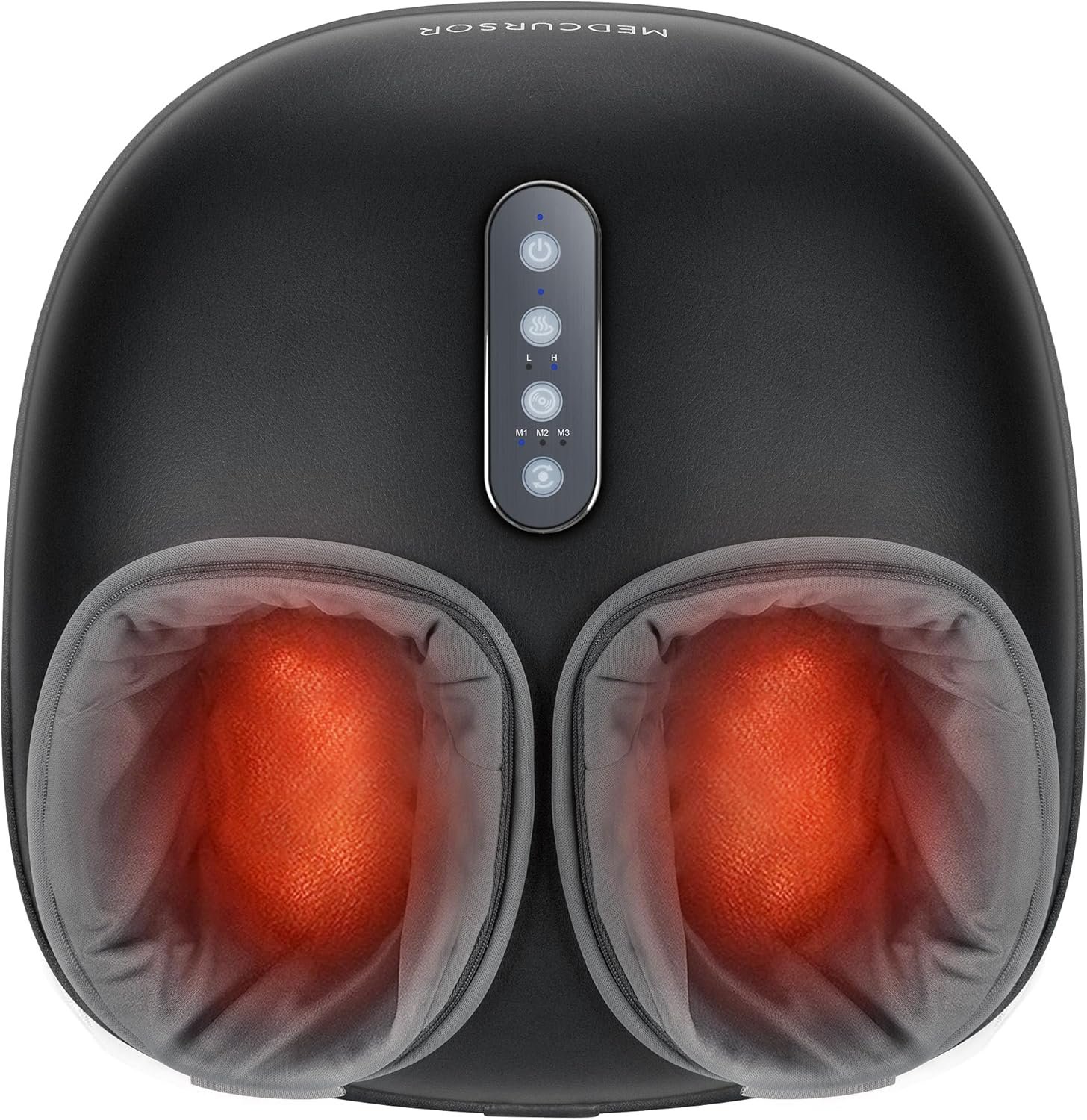 Medcursor Foot Massager with Heat – Shiatsu Feet Massage Machine Delivers Relief for Tired Muscles & Plantar, Deep Kneading Therapy, Multi-Level Settings for Home, Office Use, Size up to 13″