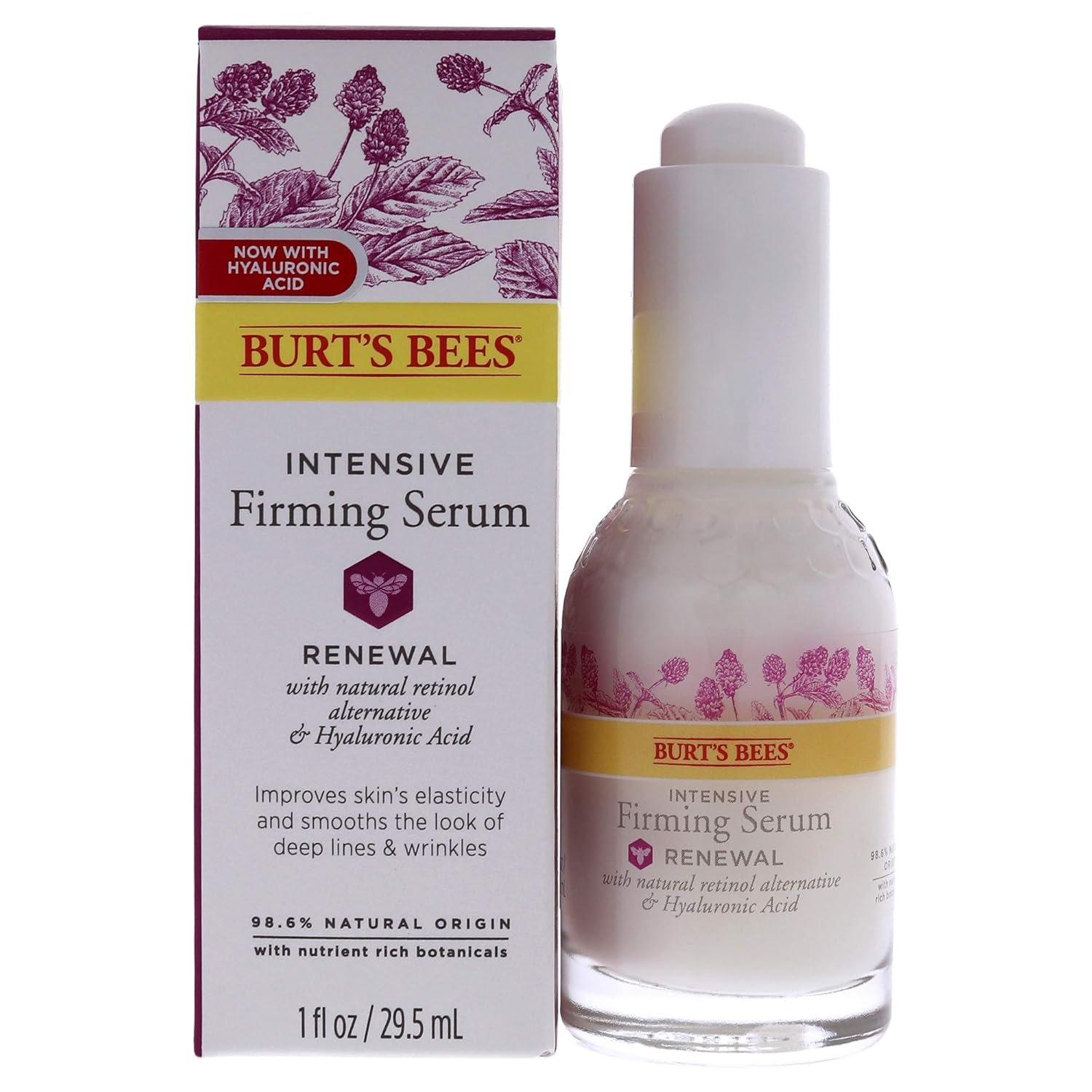 Burt’s Bees Renewal Intensive Firming Serum with Bakuchiol Natural Retinol Alternative – 1 ounce (Packaging May Vary)