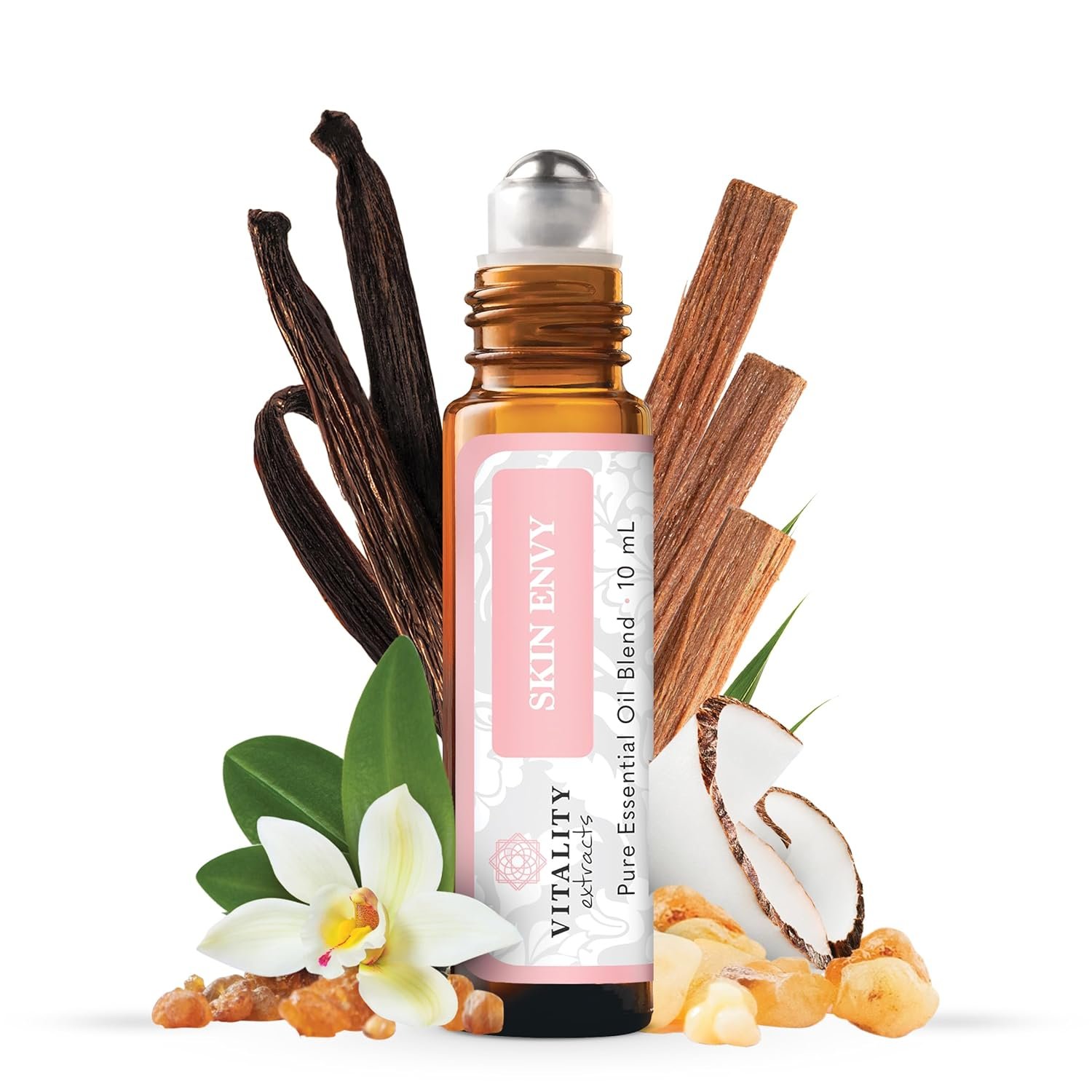 Vitality Extracts Skin Envy – Face Moisturizer Serum, Coconut Oil, Collagen, Vitamin E, Vegan, Frankincense Essential Care, Sandalwood Soothing, Clarifying, Skin Health