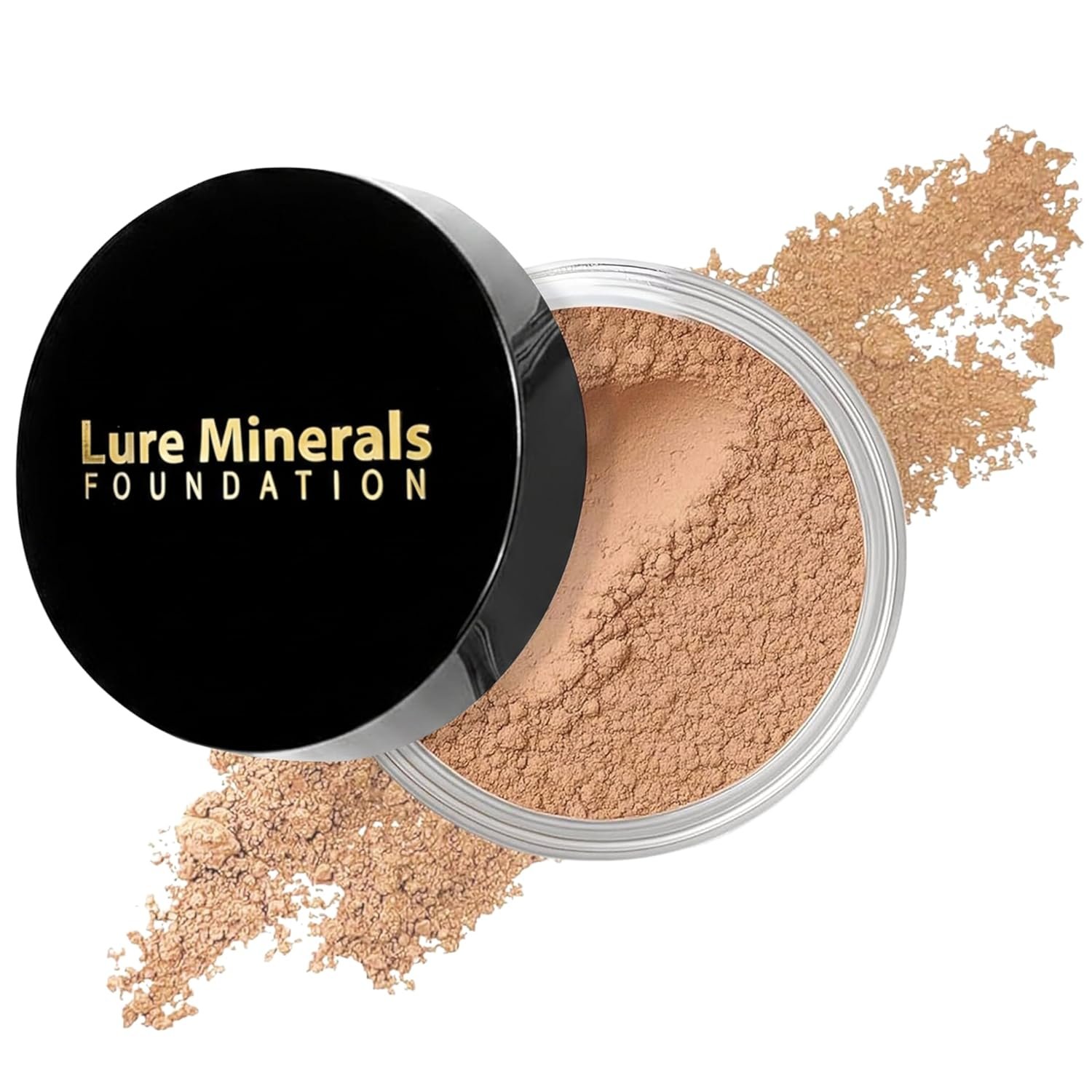 Lure Minerals Mineral Foundation Loose Powder – 8g, Mineral Makeup Face Powder Foundation (Beige Medium – Luminous)