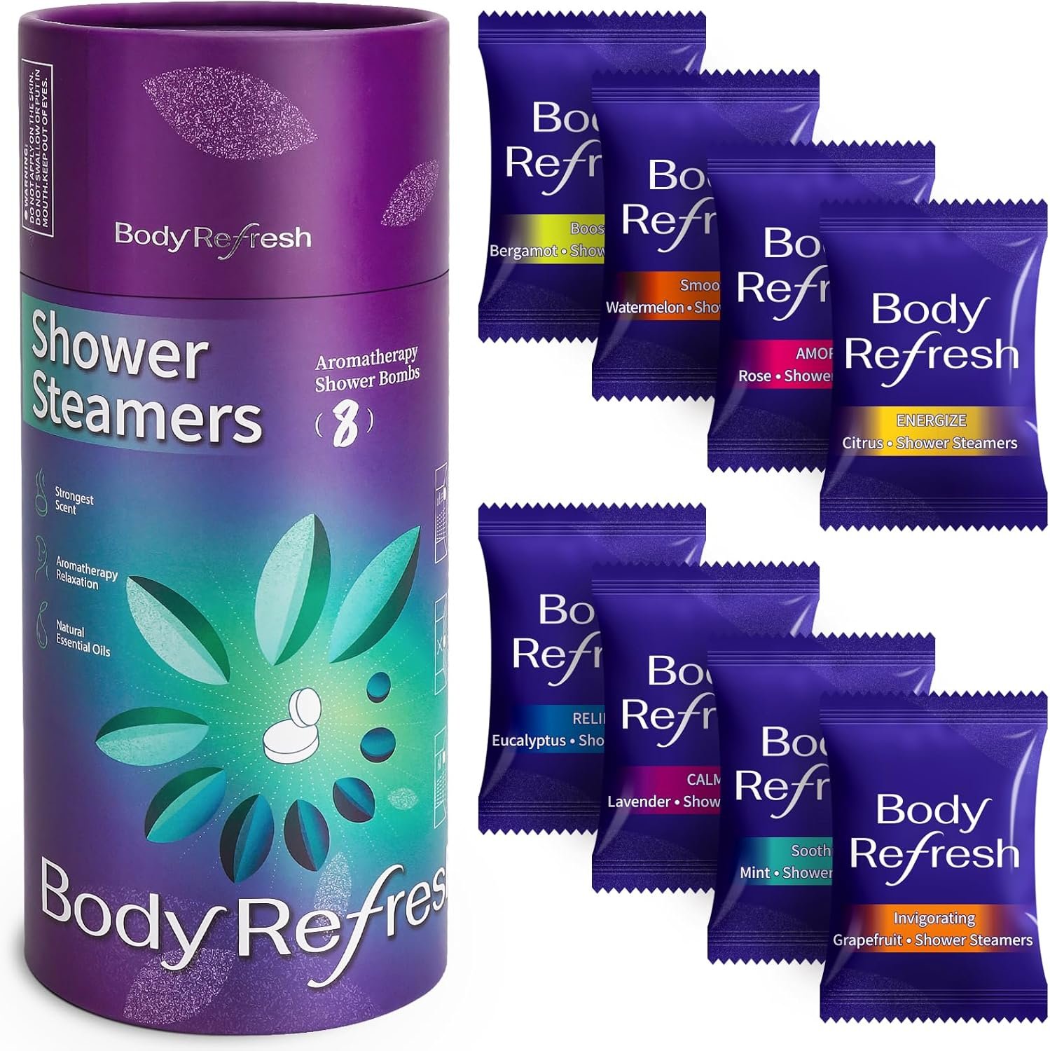 Shower Steamers Aromatherapy 8 Pack – Shower Bombs with Natural Essential Oils, Gifts for Women Mom Wife Men, Birthday Gifts for Women,Self Care, Relaxation, Home Spa, Travel Essentials